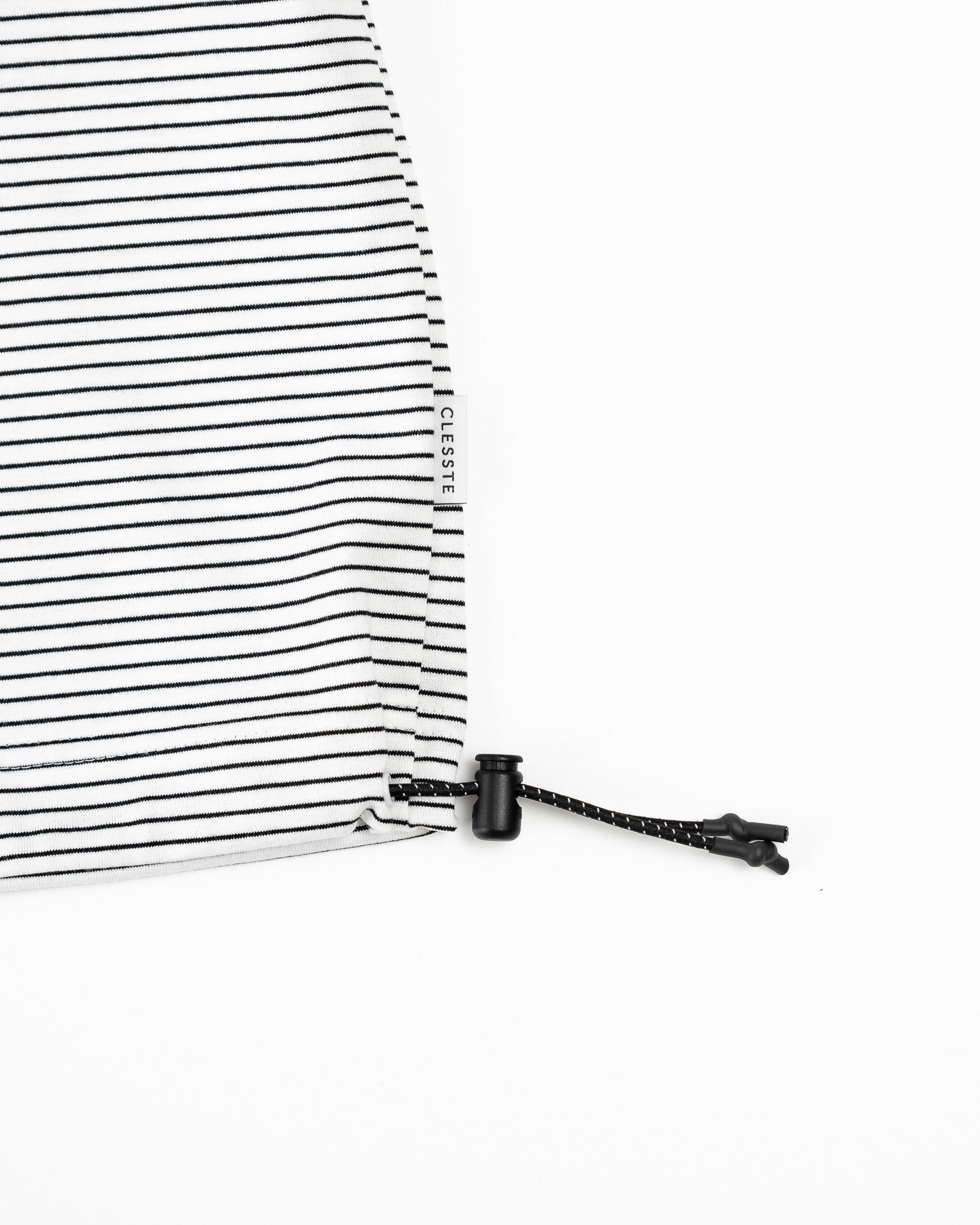 STRIPED MASSIVE T-SHIRT WITH DRAWSTRINGS..