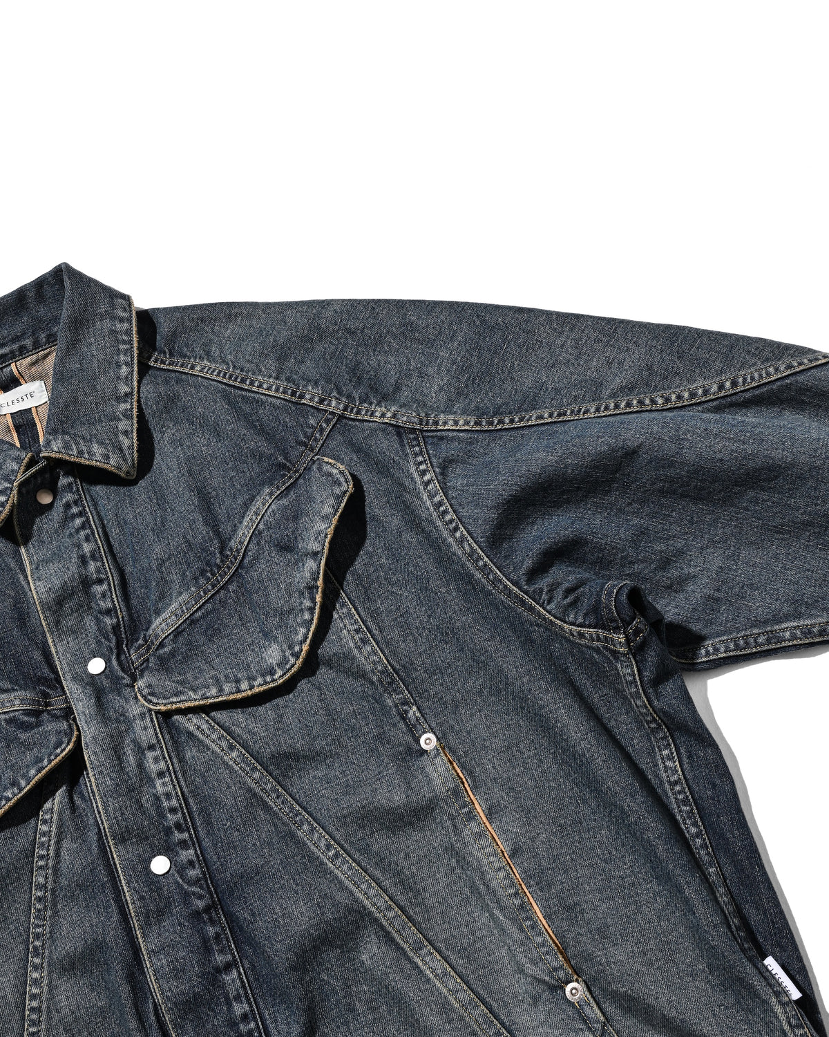 【10.10 SAT 20:00- IN STOCK】 VINTAGE DYED SELVEDGE DENIM FUTURE TRUCKER JACKET (VINTAGE INDIGO)
