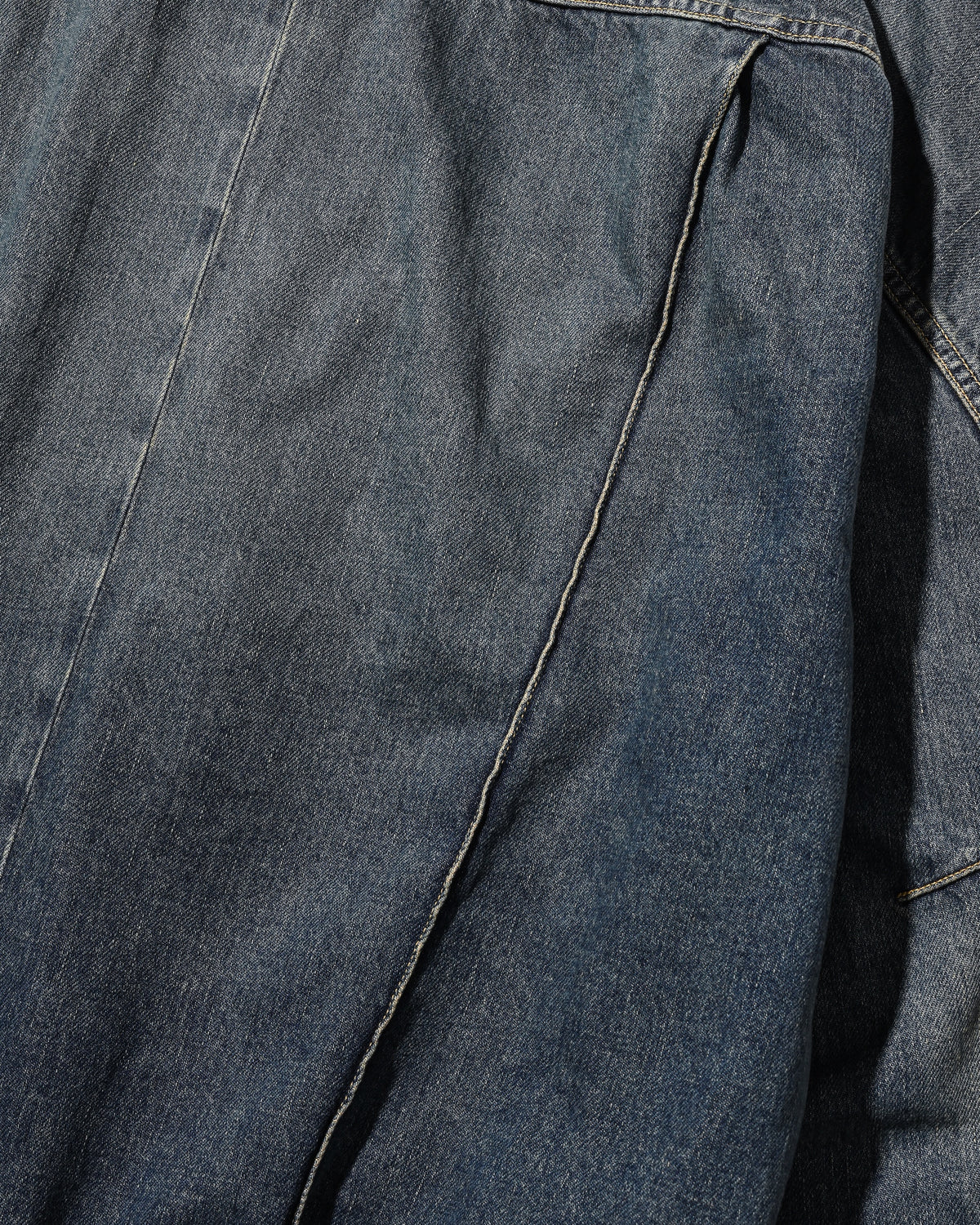 【10.10 SAT 20:00- IN STOCK】 VINTAGE DYED SELVEDGE DENIM FUTURE TRUCKER JACKET (VINTAGE INDIGO)