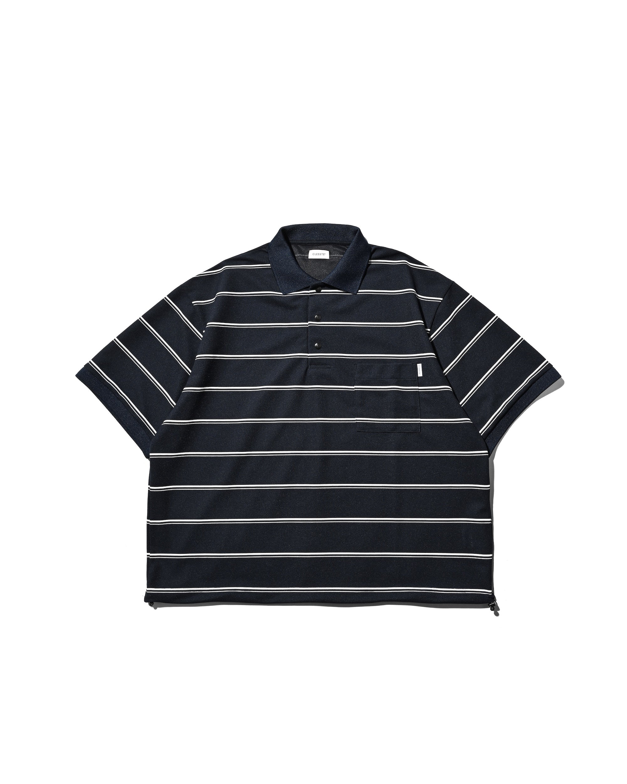 THICK/THIN STRIPE ACTIVE CITY  POLO S/S SHIRTS(NAVY)