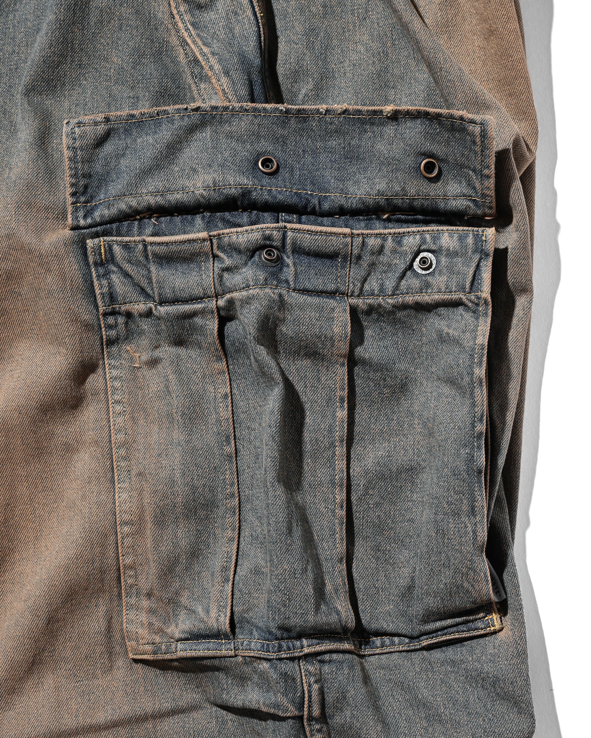 【9.13 SAT 20:00- IN STOCK】VINTAGE DYED SELVEDGE DENIM M-51 ARCTIC TROUSERS (VINTAGE BROWN)