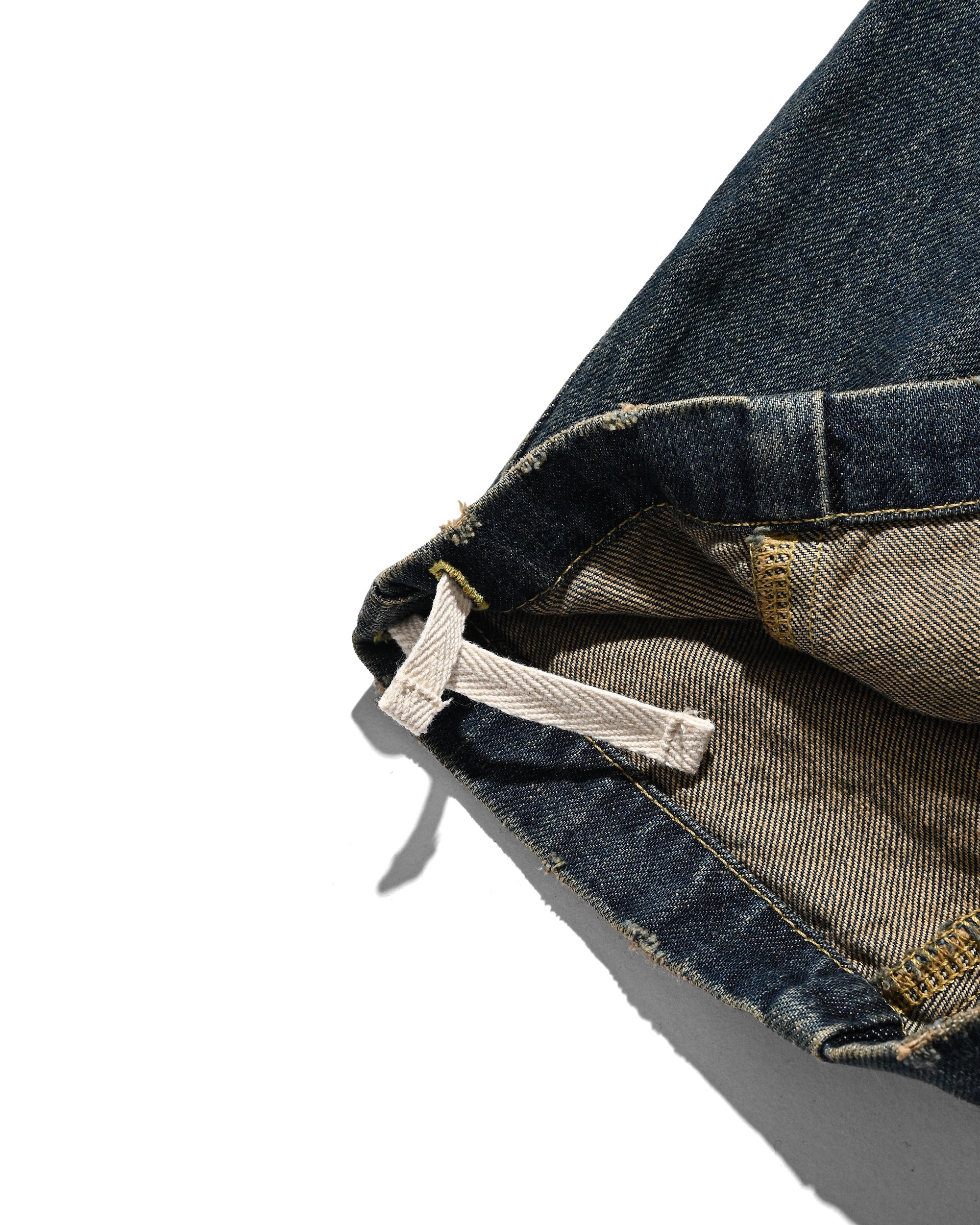 VINTAGE DYED SELVEDGE DENIM CITY MEGA POCKET BALLOON CARGO PANTS (VINTAGE INDIGO)