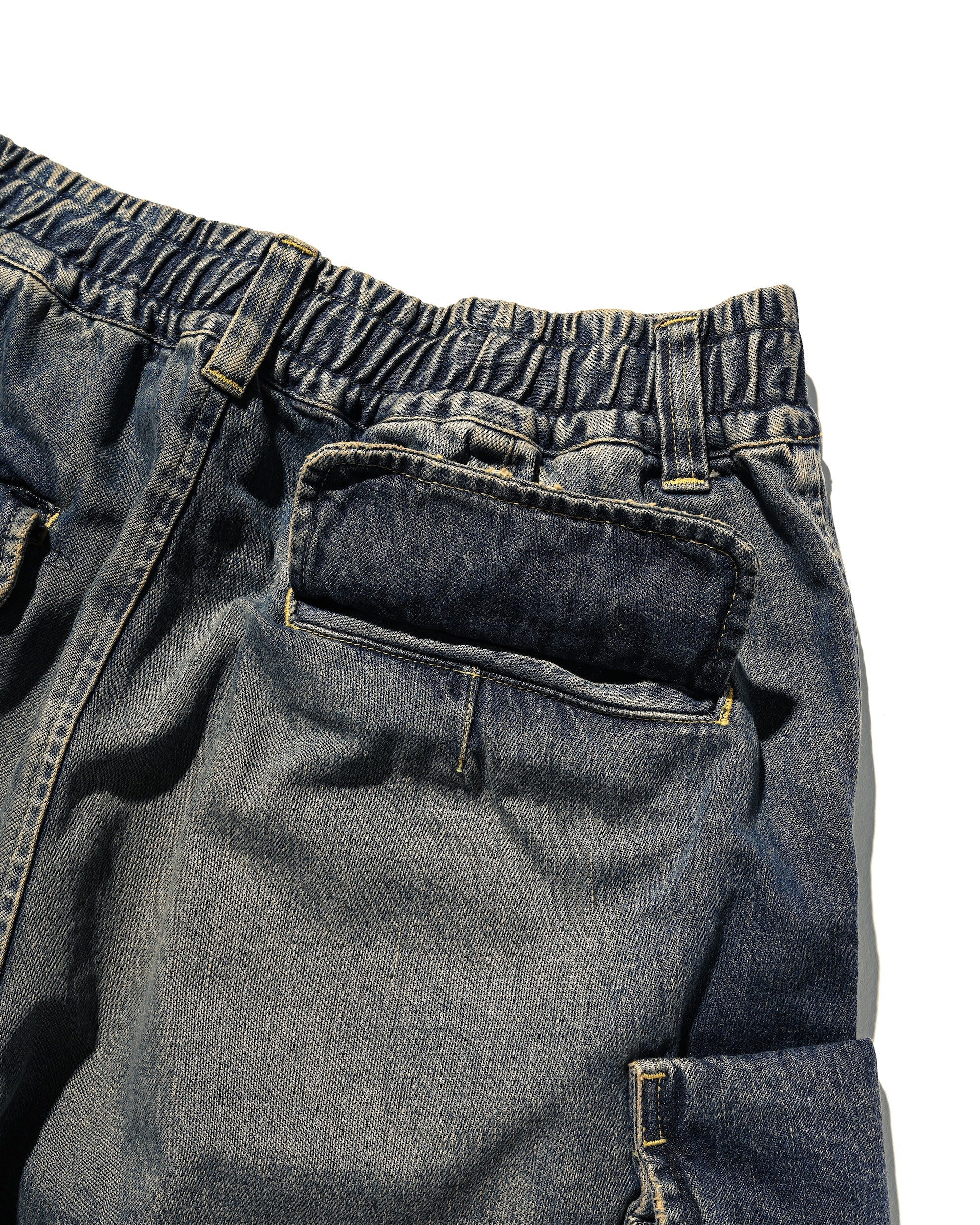 VINTAGE DYED SELVEDGE DENIM CITY MILITARY HALF PANTS (VINTAGE INDIGO) VINTAGE DYED SELVEDGE DENIM CITY MILITARY HALF PANTS (VINTAGE INDIGO)
