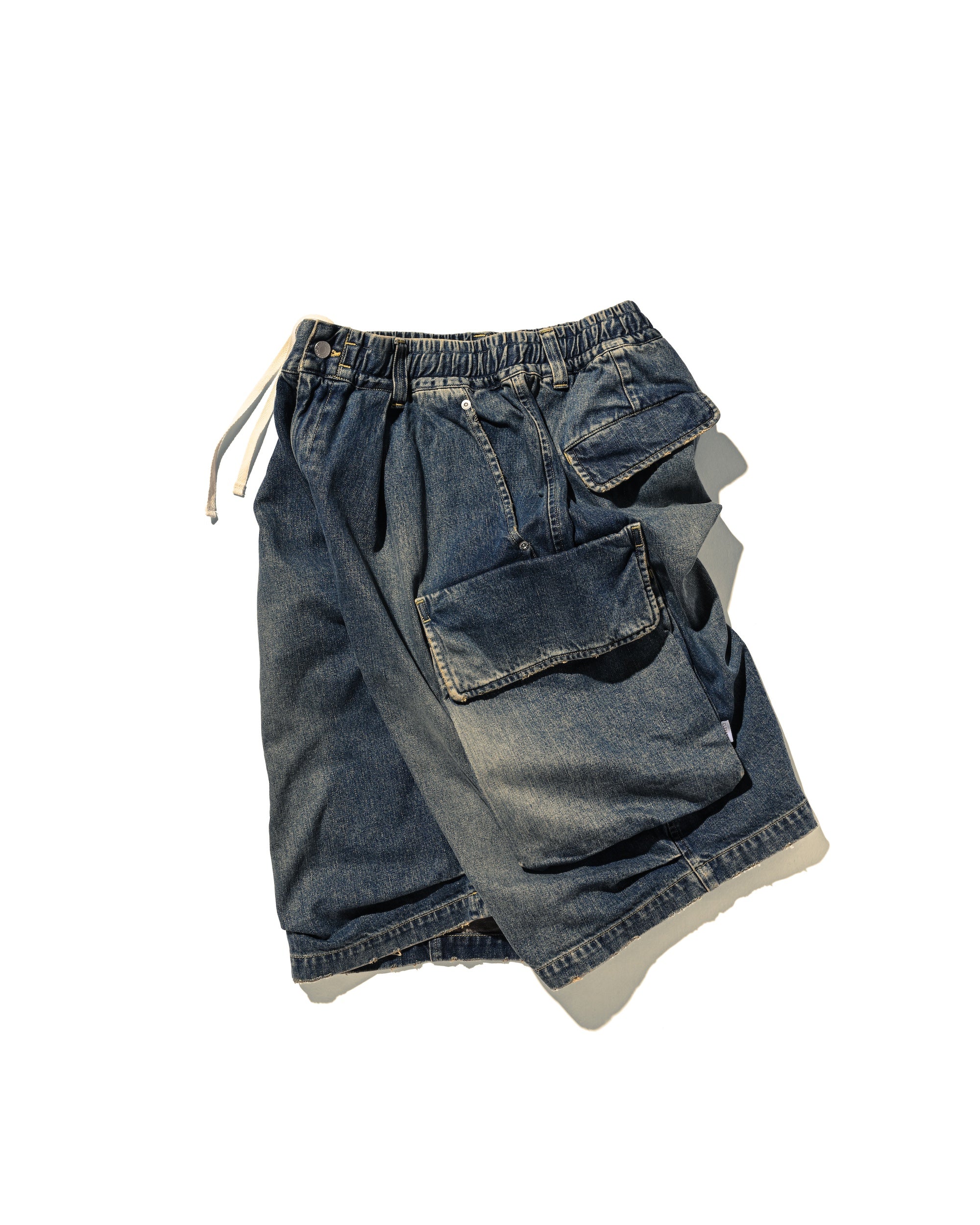 【3.18 WED 20:00- IN STOCK】VINTAGE DYED SELVEDGE DENIM CITY MILITARY HALF PANTS (VINTAGE INDIGO)