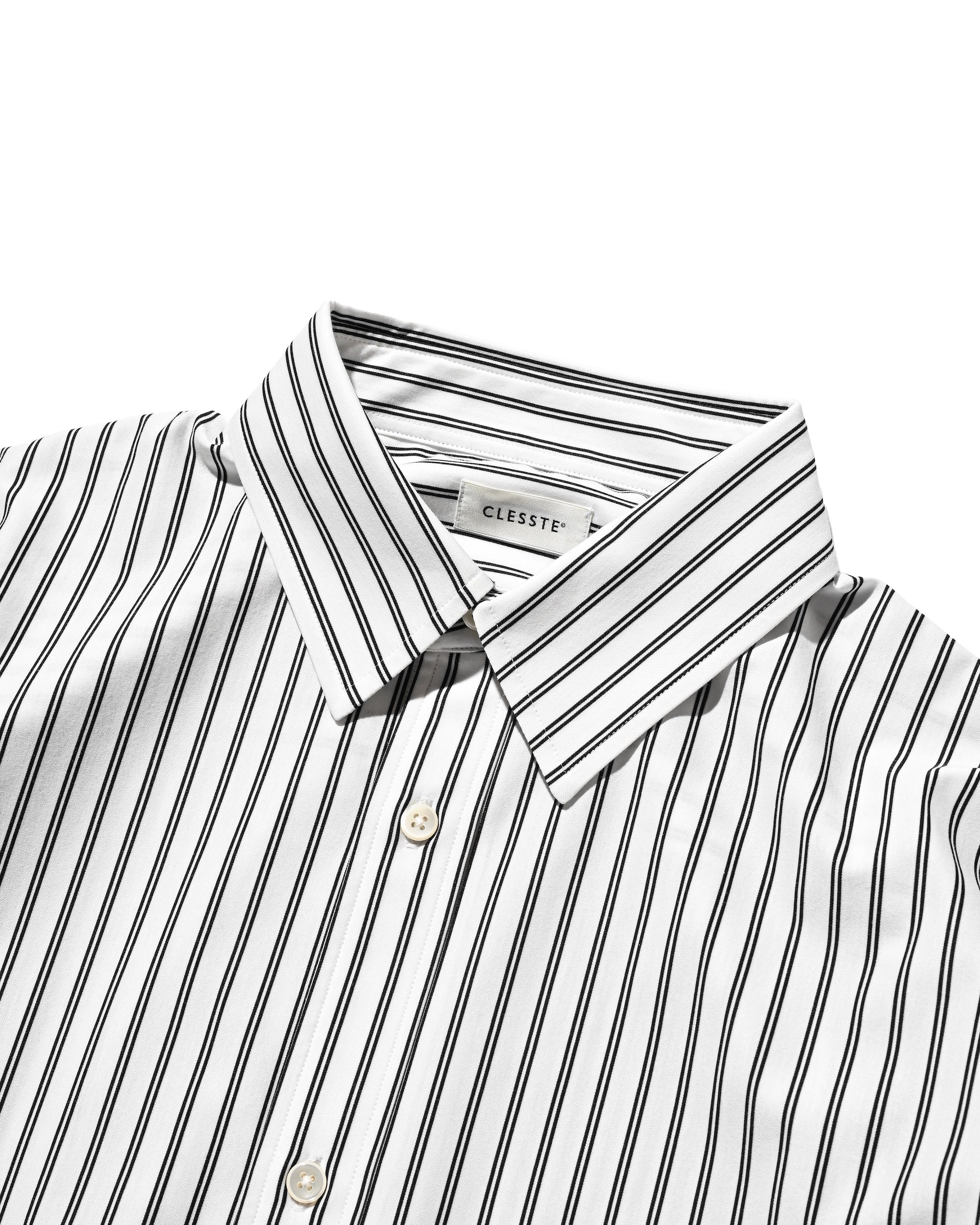 【9.17 WED 20:00- IN STOCK】46G KNIT EVERYDAY L/S SHIRT (WHITE STRIPE)