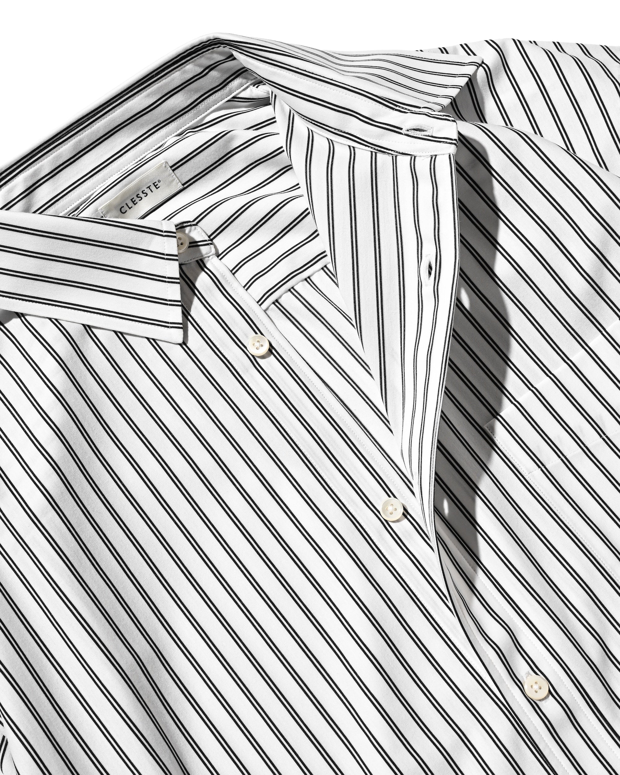 【9.17 WED 20:00- IN STOCK】46G KNIT EVERYDAY L/S SHIRT (WHITE STRIPE)