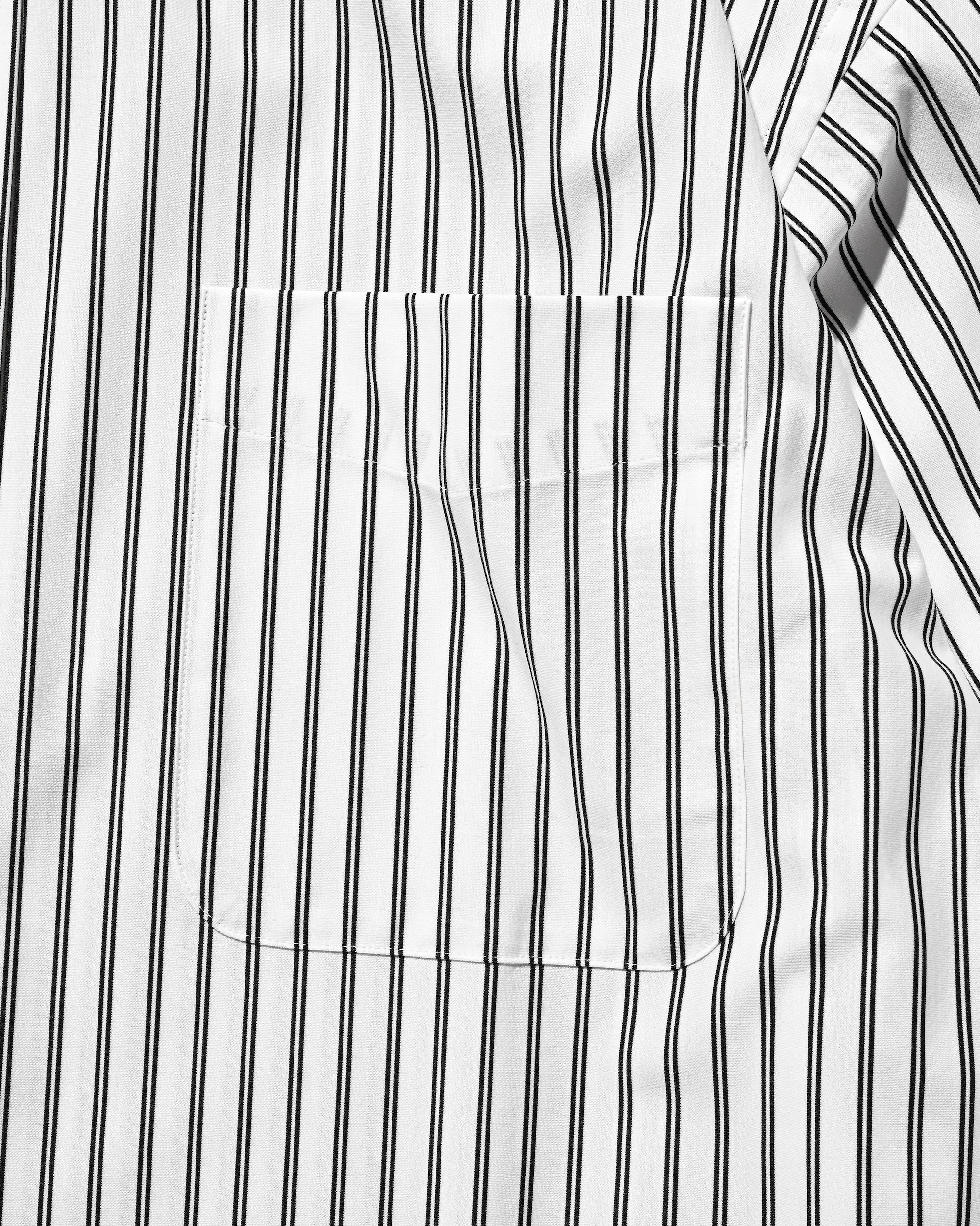 【9.17 WED 20:00- IN STOCK】46G KNIT EVERYDAY L/S SHIRT (WHITE STRIPE)