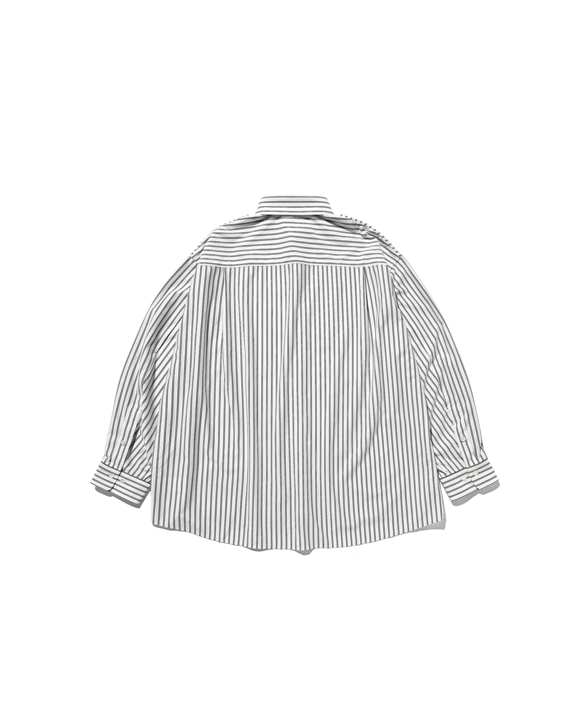 【9.17 WED 20:00- IN STOCK】46G KNIT EVERYDAY L/S SHIRT (WHITE STRIPE)