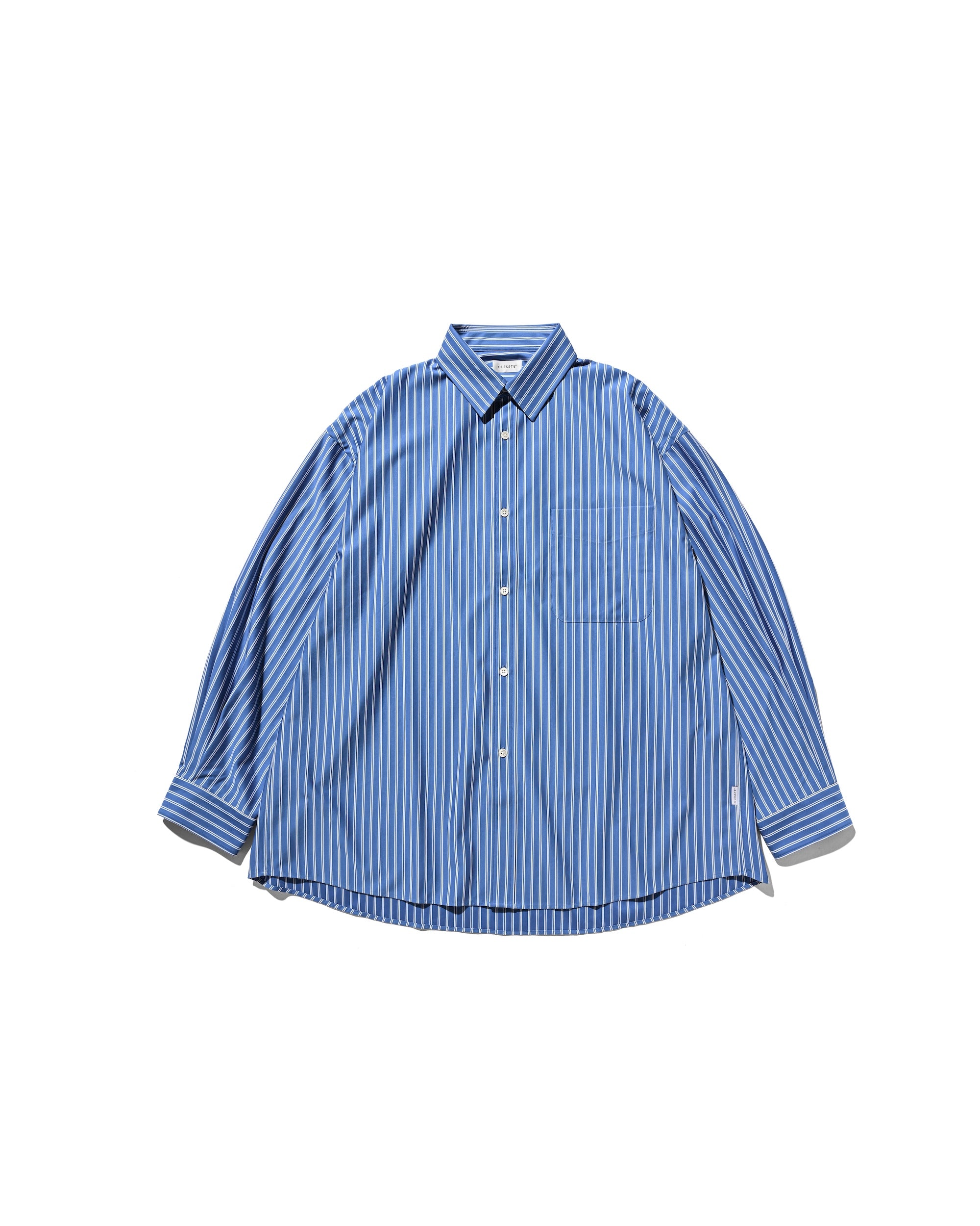 【9.17 WED 20:00- IN STOCK】46G KNIT EVERYDAY L/S SHIRT (SAX BLUE STRIPE)