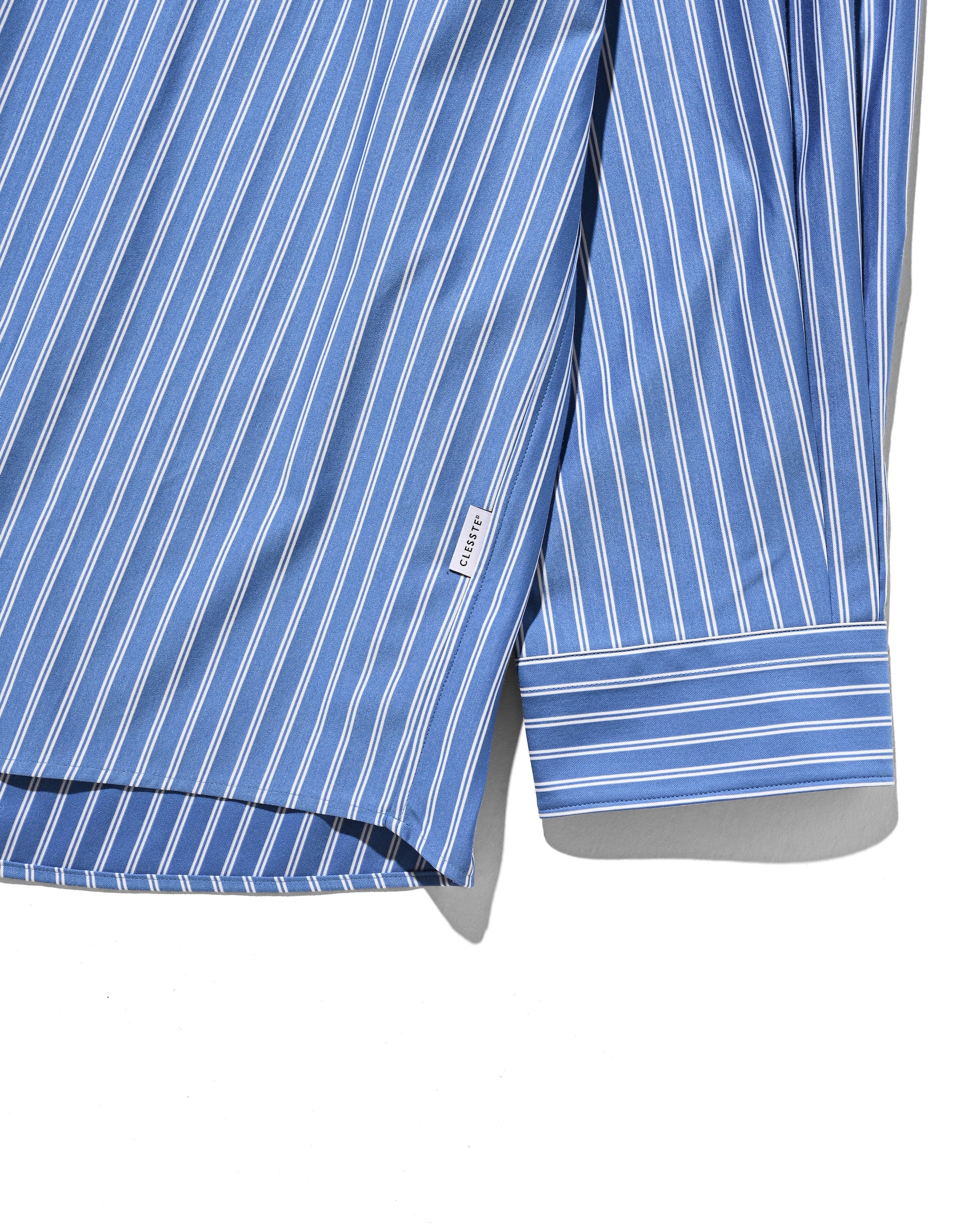 【9.17 WED 20:00- IN STOCK】46G KNIT EVERYDAY L/S SHIRT (SAX BLUE STRIPE)