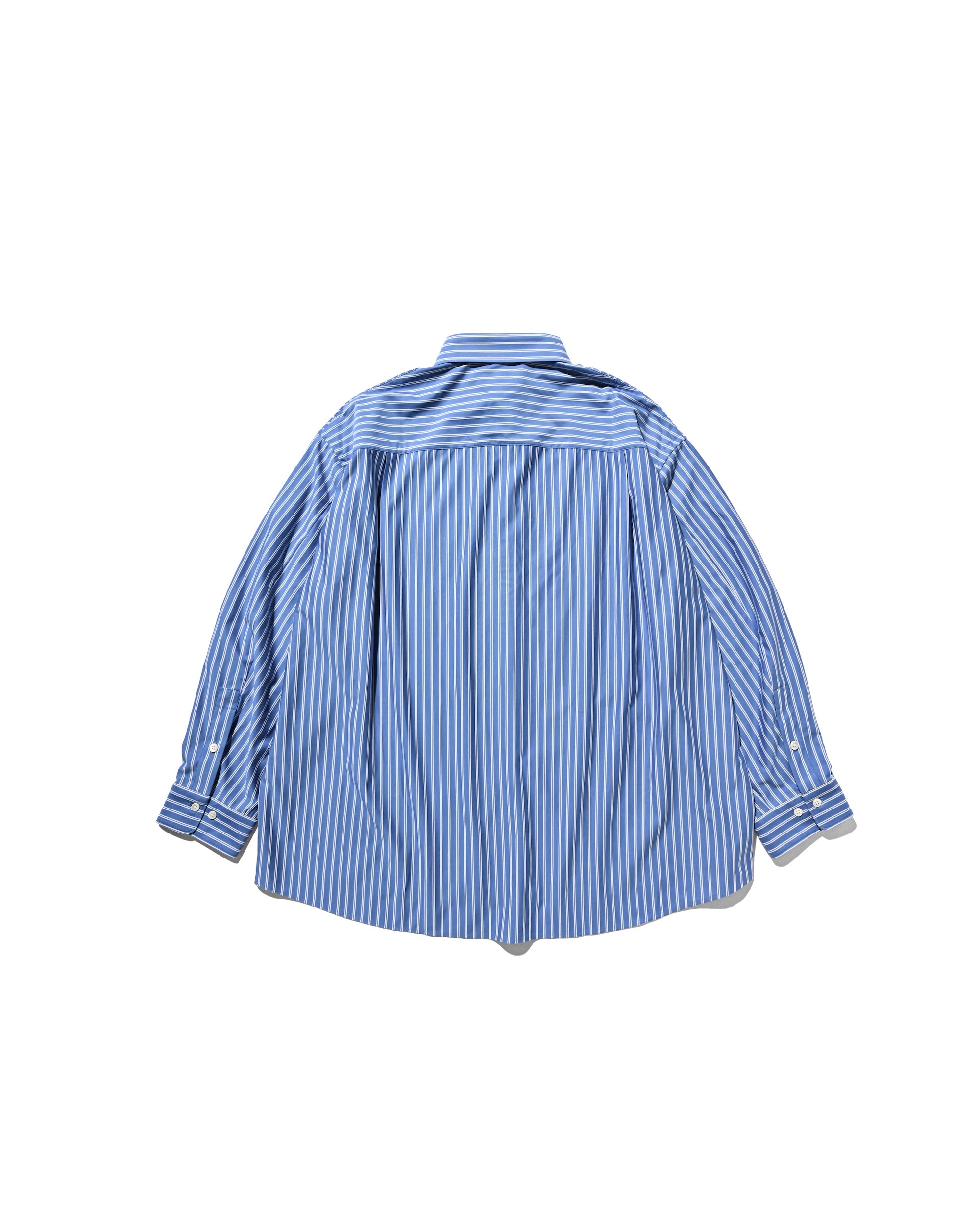 【9.17 WED 20:00- IN STOCK】46G KNIT EVERYDAY L/S SHIRT (SAX BLUE STRIPE)
