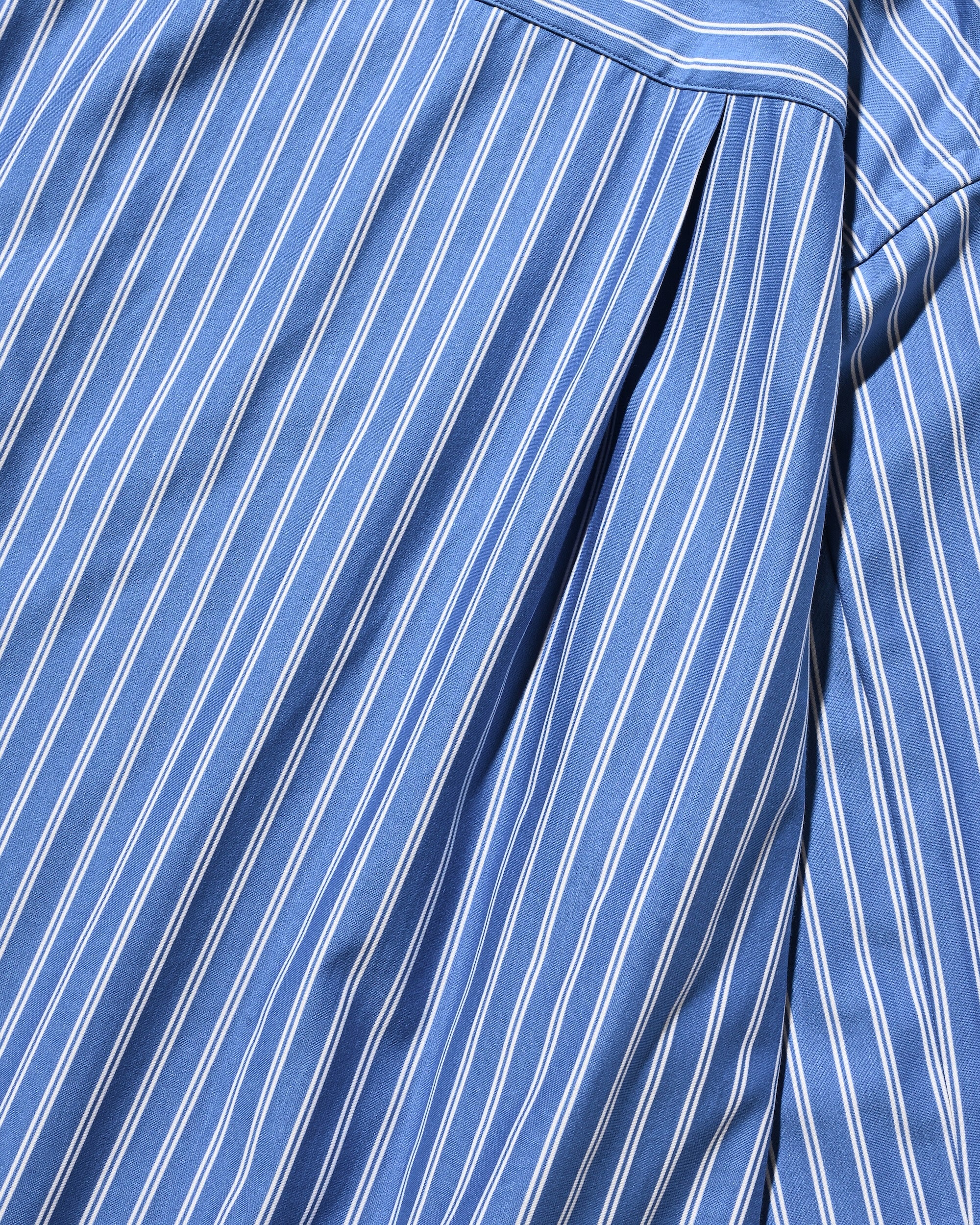 【9.17 WED 20:00- IN STOCK】46G KNIT EVERYDAY L/S SHIRT (SAX BLUE STRIPE)