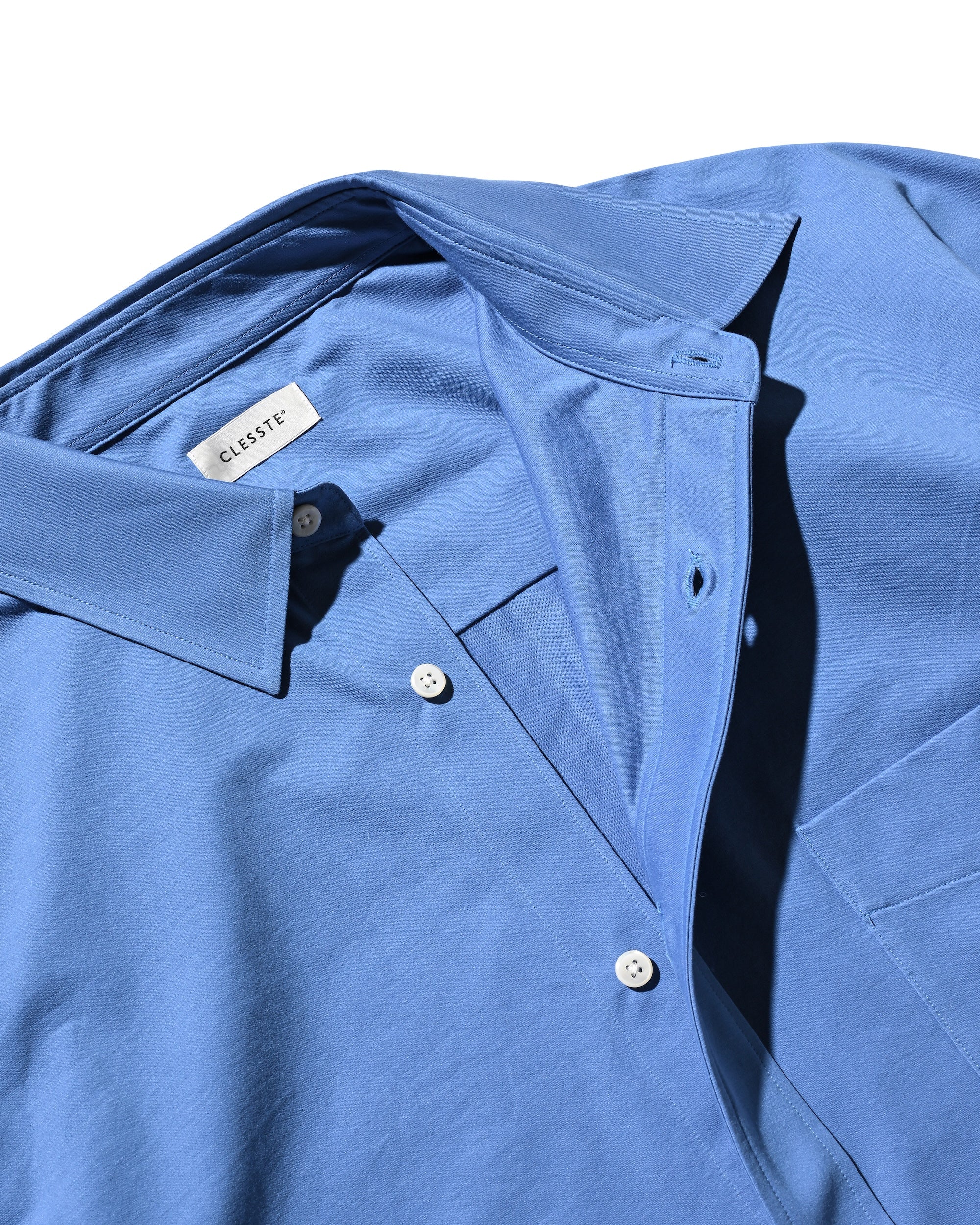 【9.17 WED 20:00- IN STOCK】46G KNIT EVERYDAY L/S SHIRT (SAX BLUE)