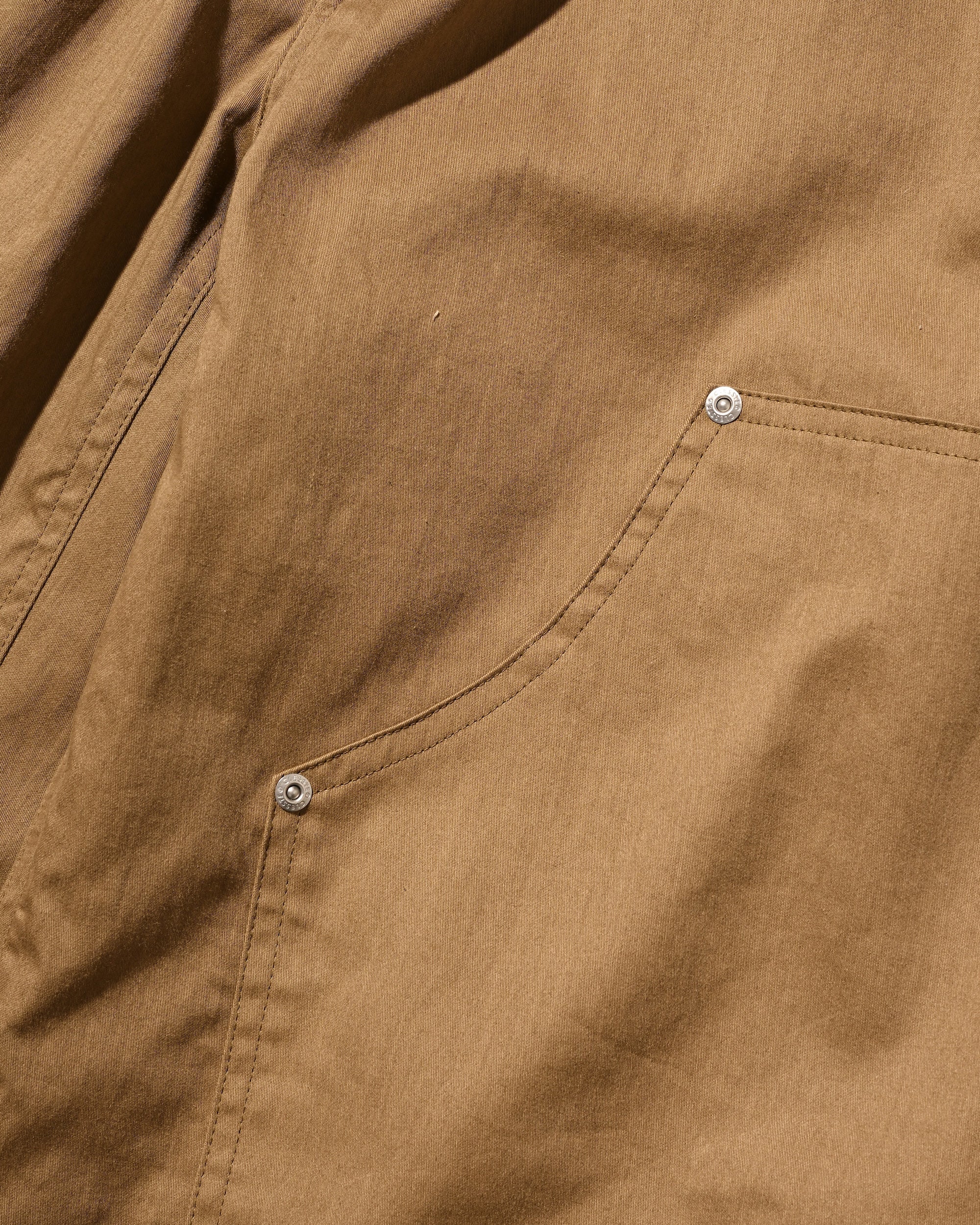 VINTAGE EFFECT DOUBLE KNEE CURVED WORKER PANTS (BEIGE)