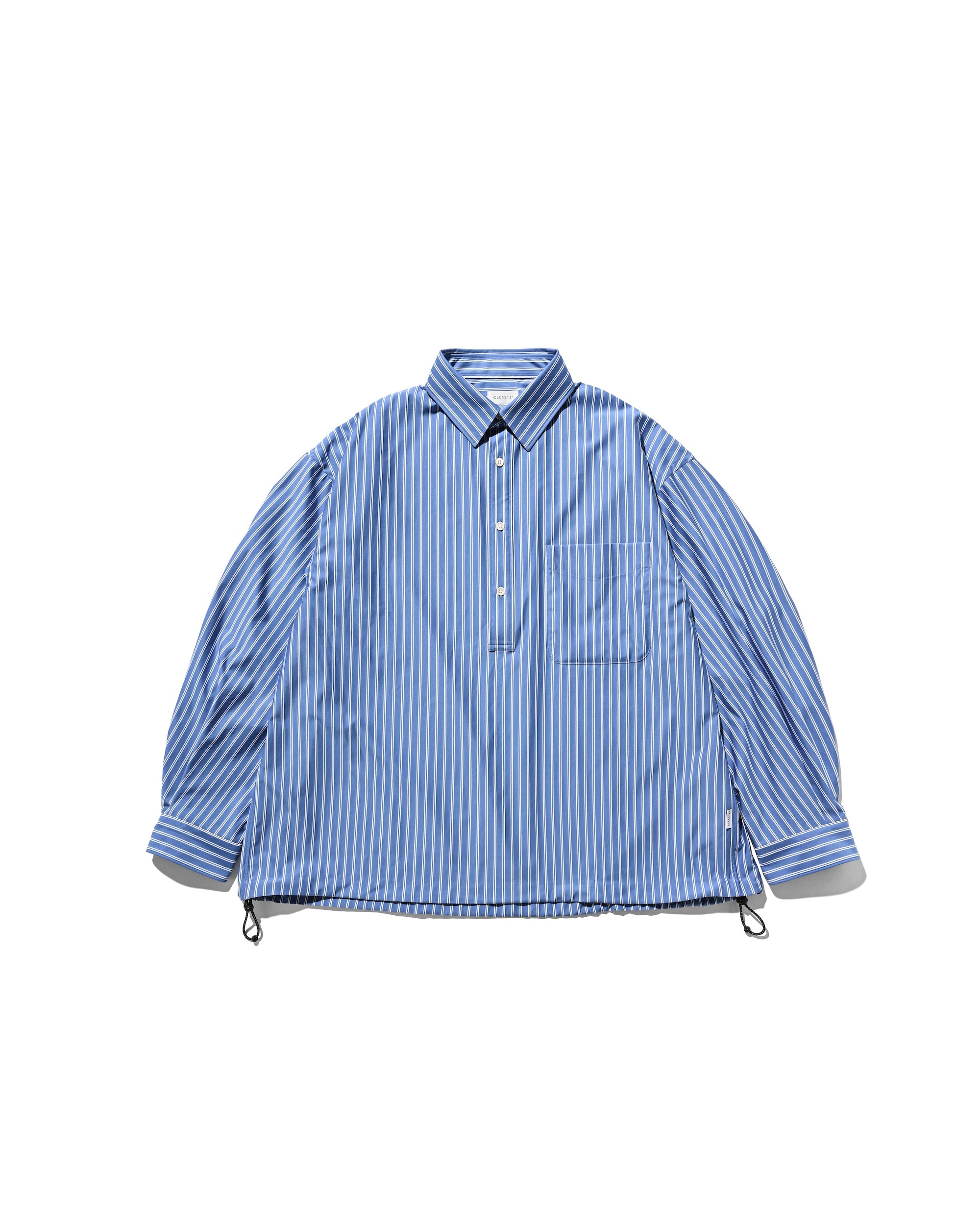 【9.27 SAT 20:00- IN STOCK】46G KNIT EVERYDAY PULLOVER L/S SHIRT (SAX BLUE STRIPE).