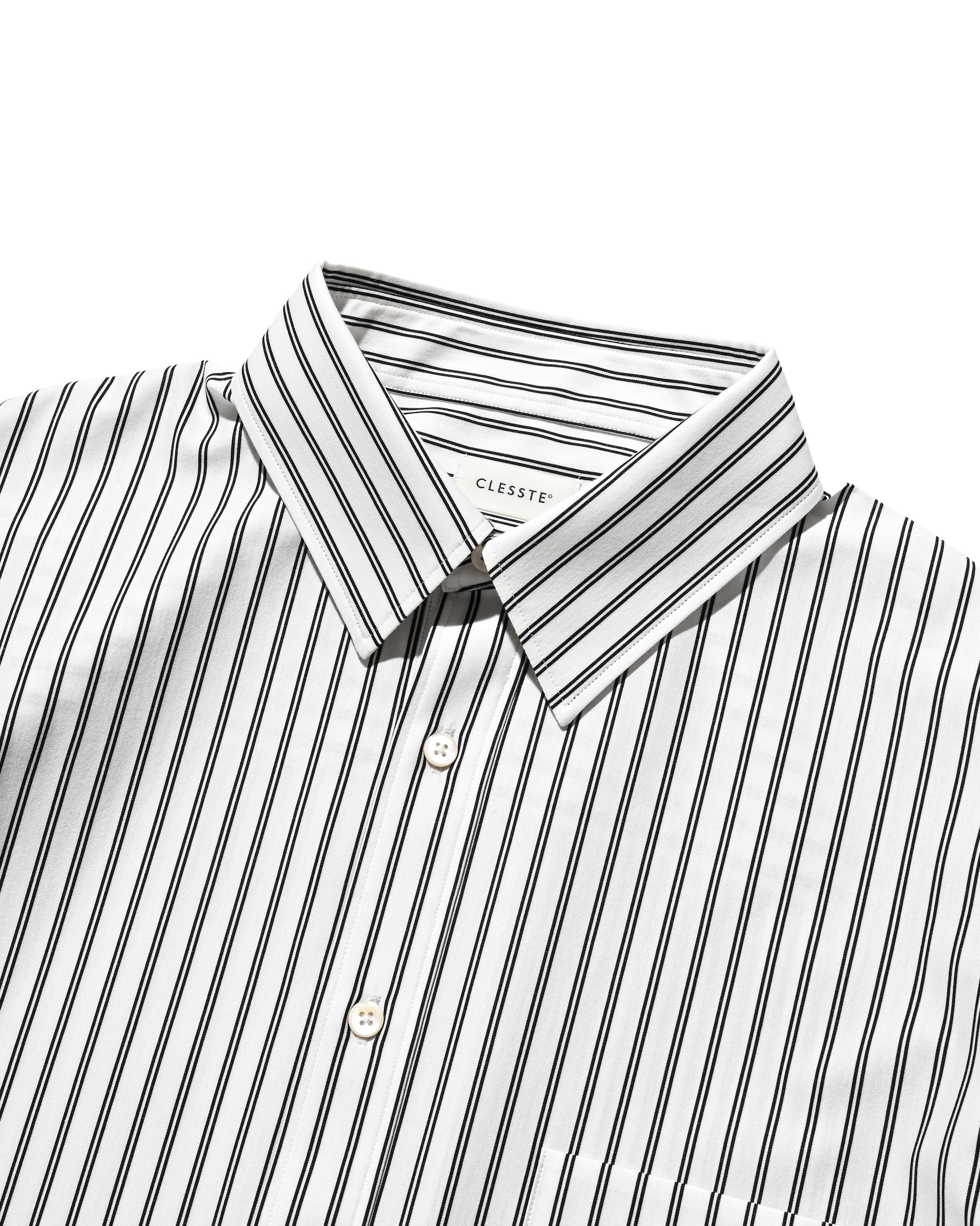 【9.27 SAT 20:00- IN STOCK】46G KNIT EVERYDAY PULLOVER L/S SHIRT (WHITE STRIPE)