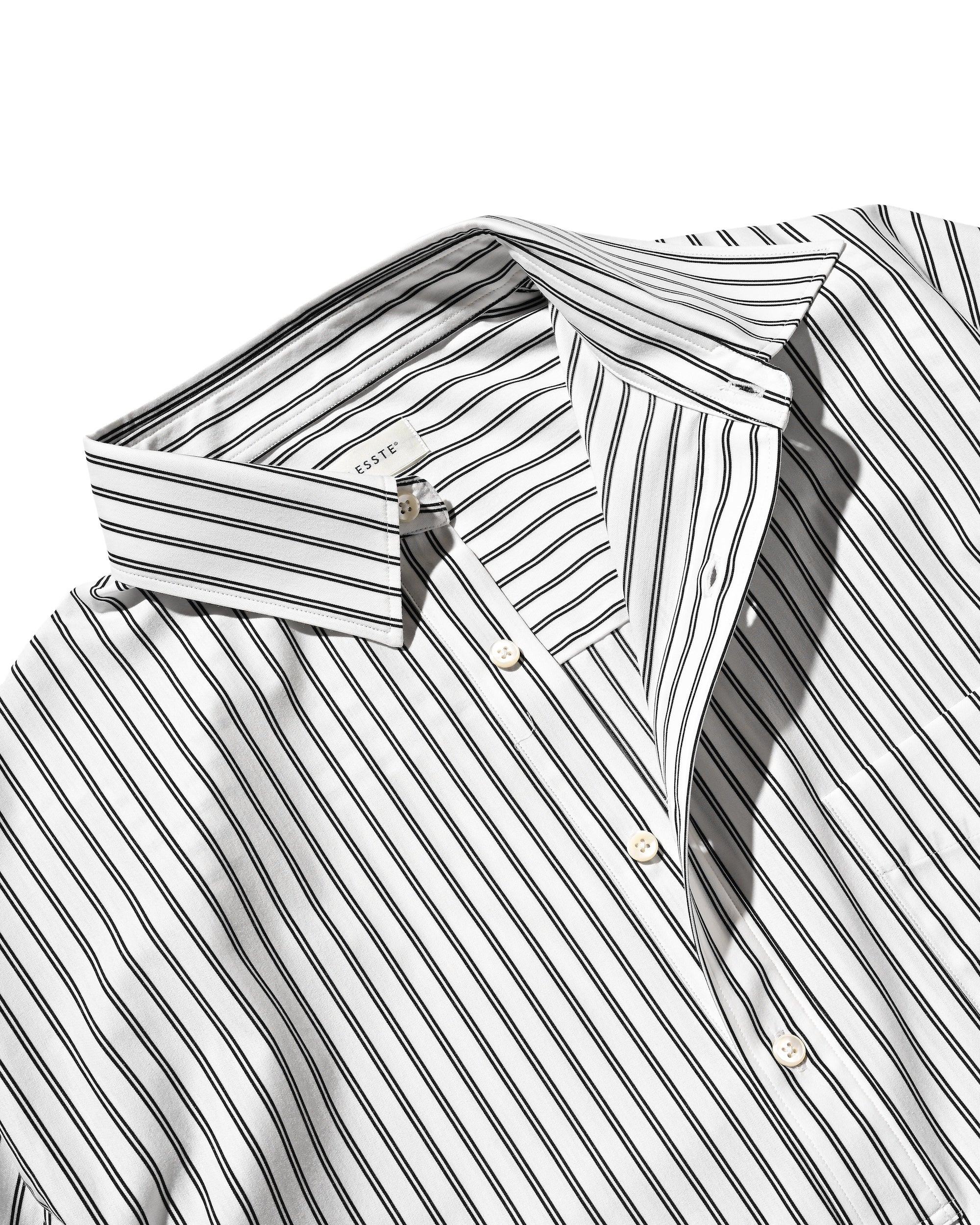 【9.27 SAT 20:00- IN STOCK】46G KNIT EVERYDAY PULLOVER L/S SHIRT (WHITE STRIPE)