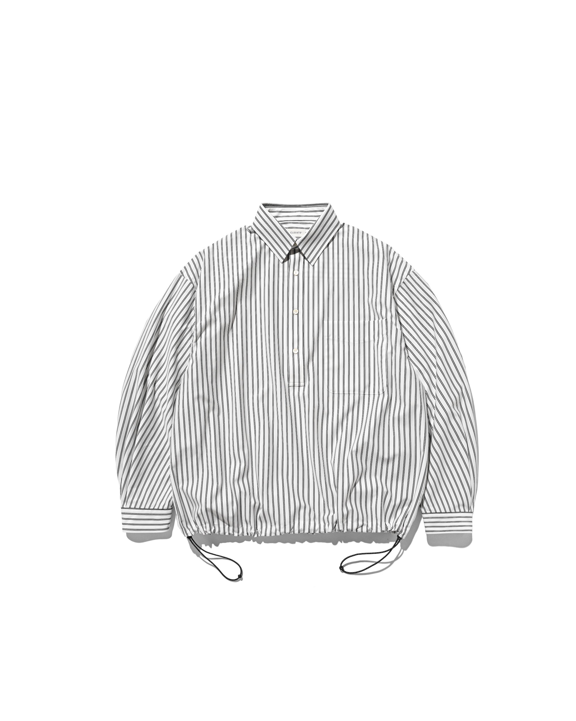 【9.27 SAT 20:00- IN STOCK】46G KNIT EVERYDAY PULLOVER L/S SHIRT (WHITE STRIPE)