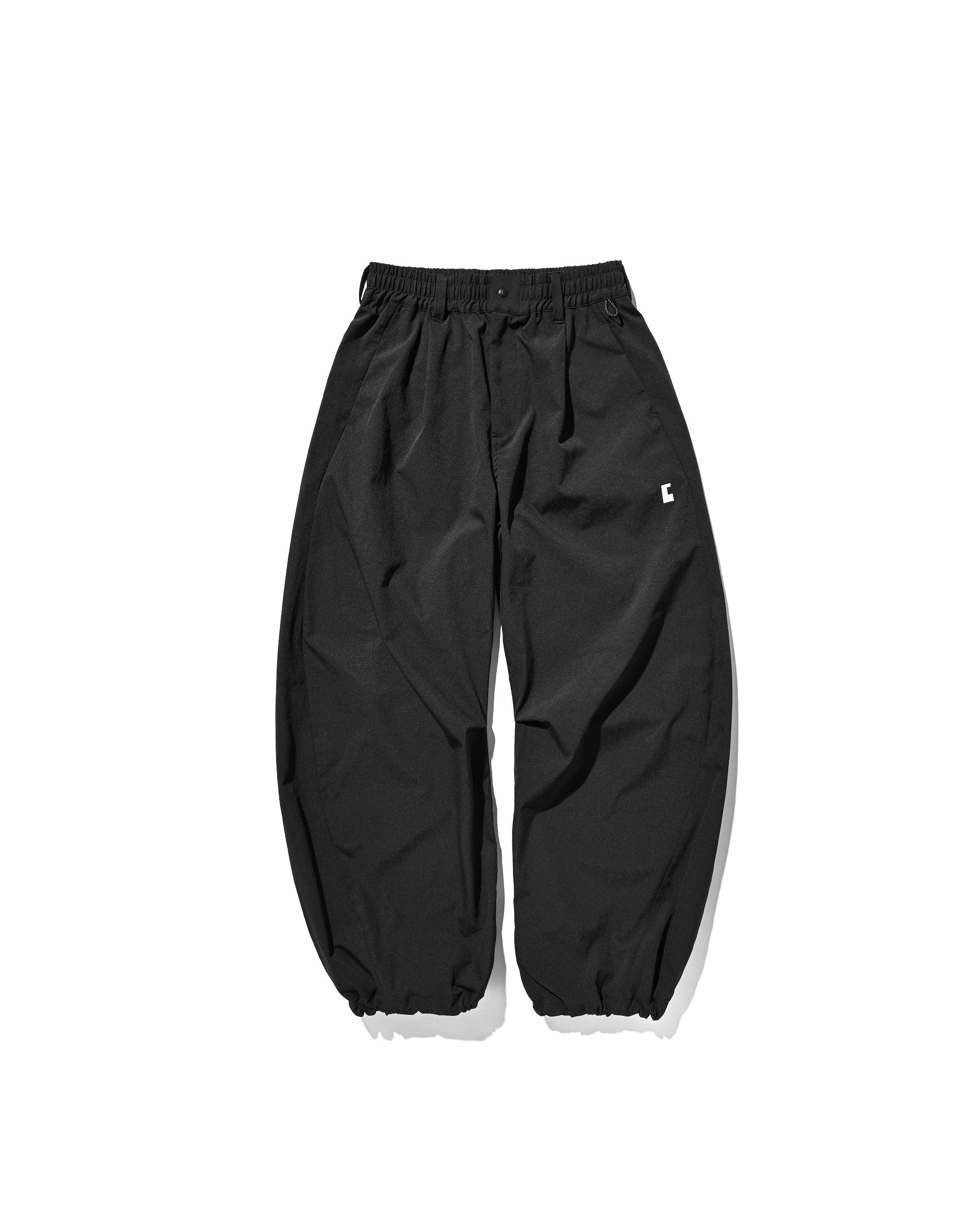 【9.20 SAT 20:00- IN STOCK】CITY UNIFORM BARREL LEG EASY PANTS (BLACK)