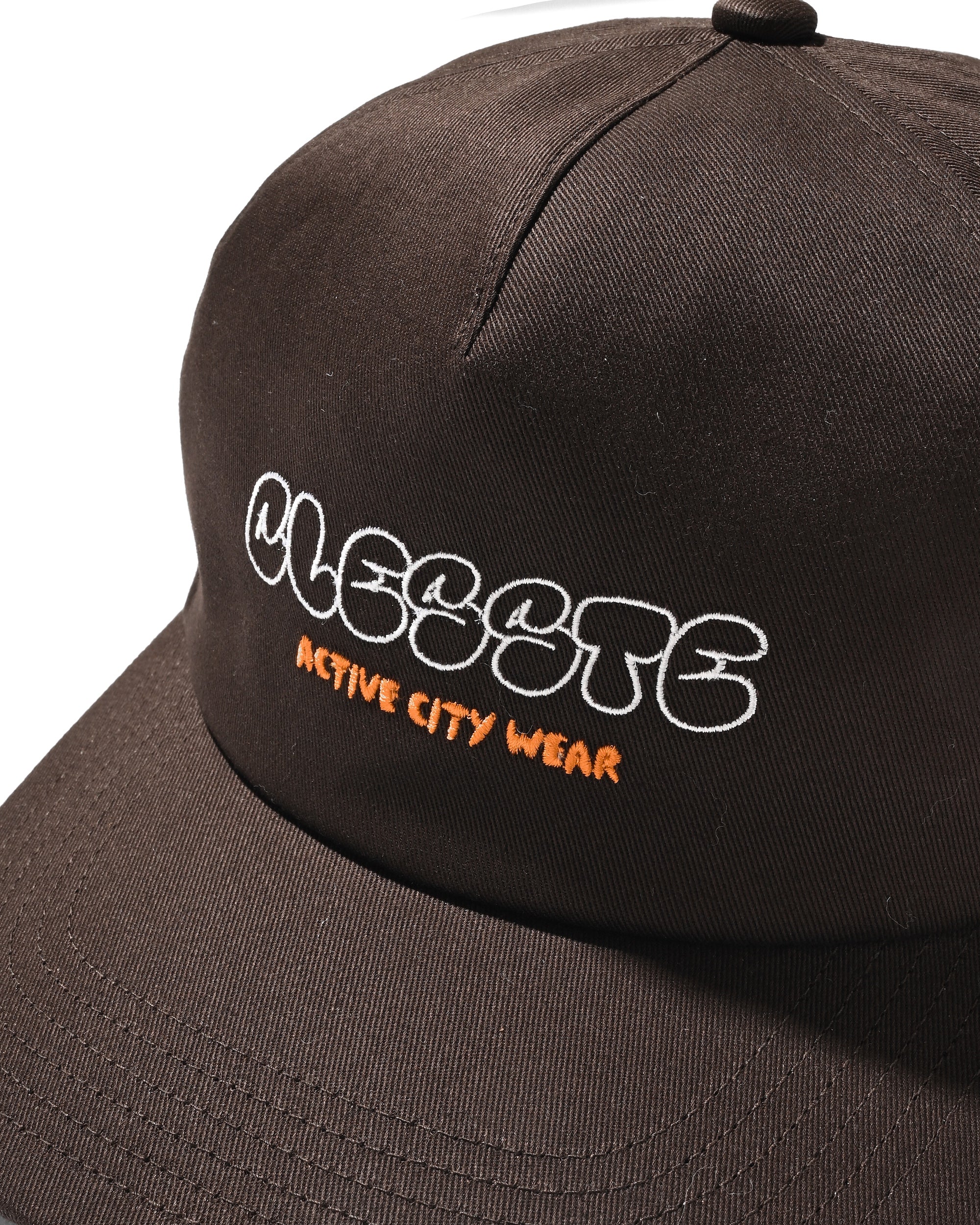 "BUBBLE LOGO" ACTIVE CITY TRUCKER CAP (BROWN×WHITE)