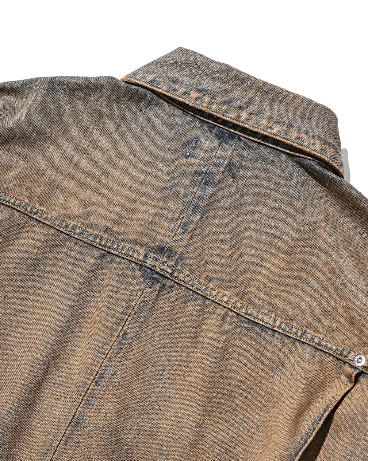 【10.10 SAT 20:00- IN STOCK】 VINTAGE DYED SELVEDGE DENIM FUTURE TRUCKER JACKET (VINTAGE BEIGE)