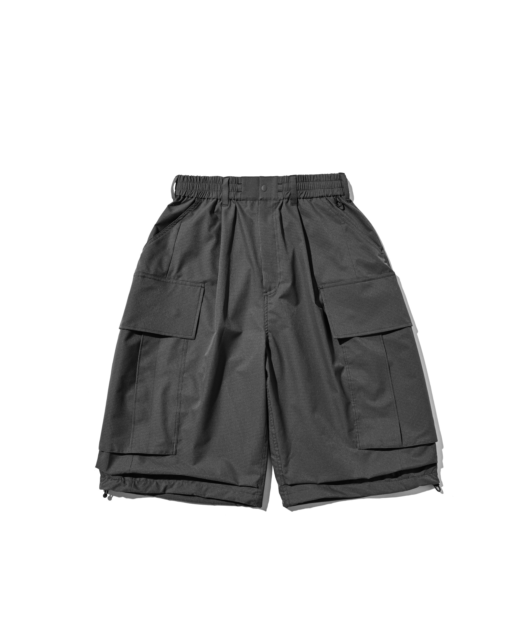 【4.11 SAT 20:00- IN STOCK】COOLDOTS® CITY MEGA POCKET BALLOON CARGO HALF PANTS (CHARCOAL)