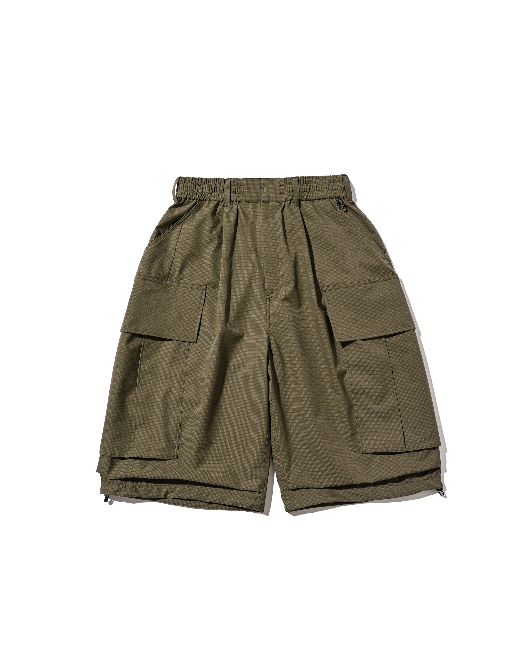 【4.11 SAT 20:00- IN STOCK】COOLDOTS® CITY MEGA POCKET BALLOON CARGO HALF PANTS (OLIVE)