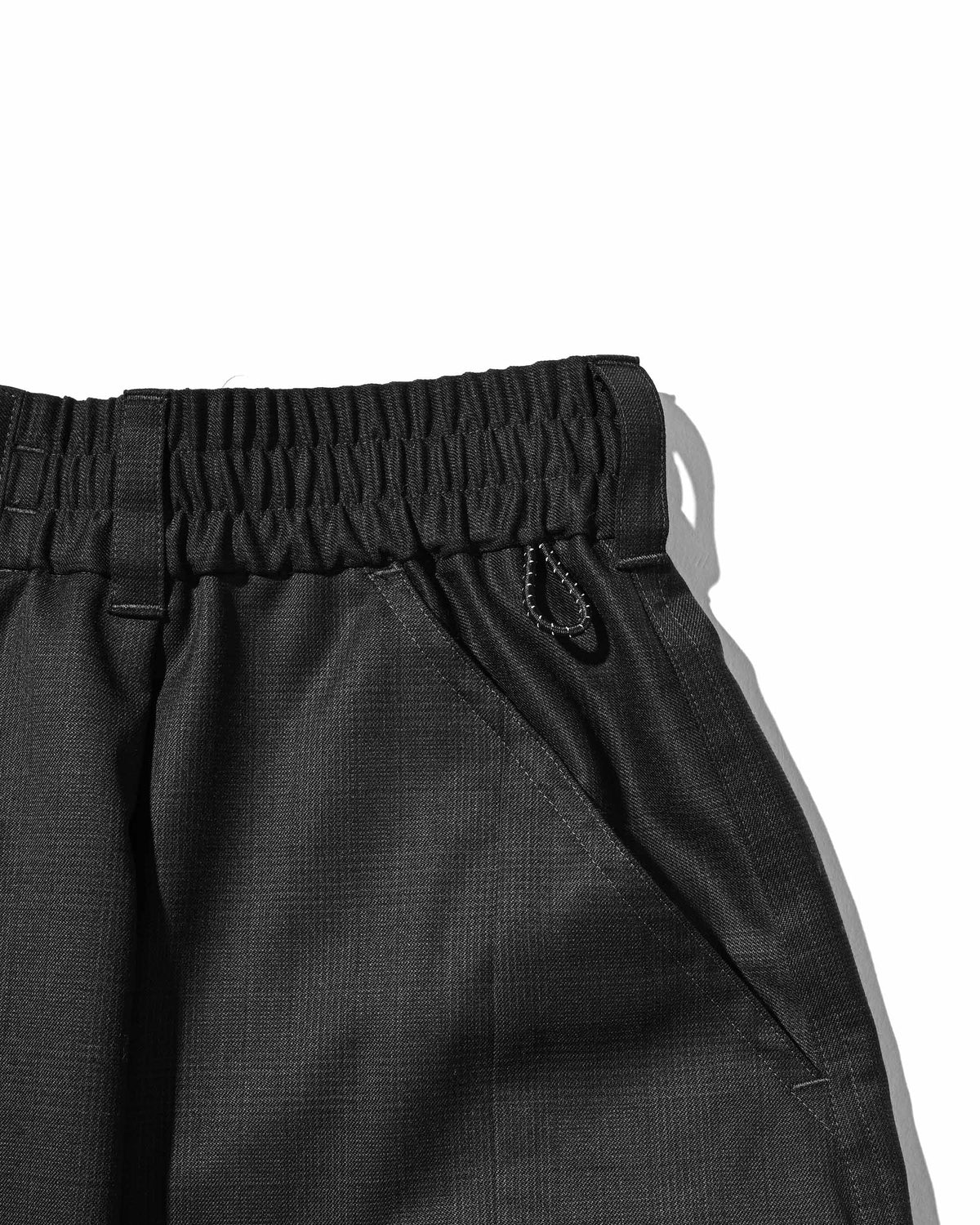 GLEN PLAID WOOL CITY MEGA POCKET BALLOON CARGO HALF PANTS(CHECK)