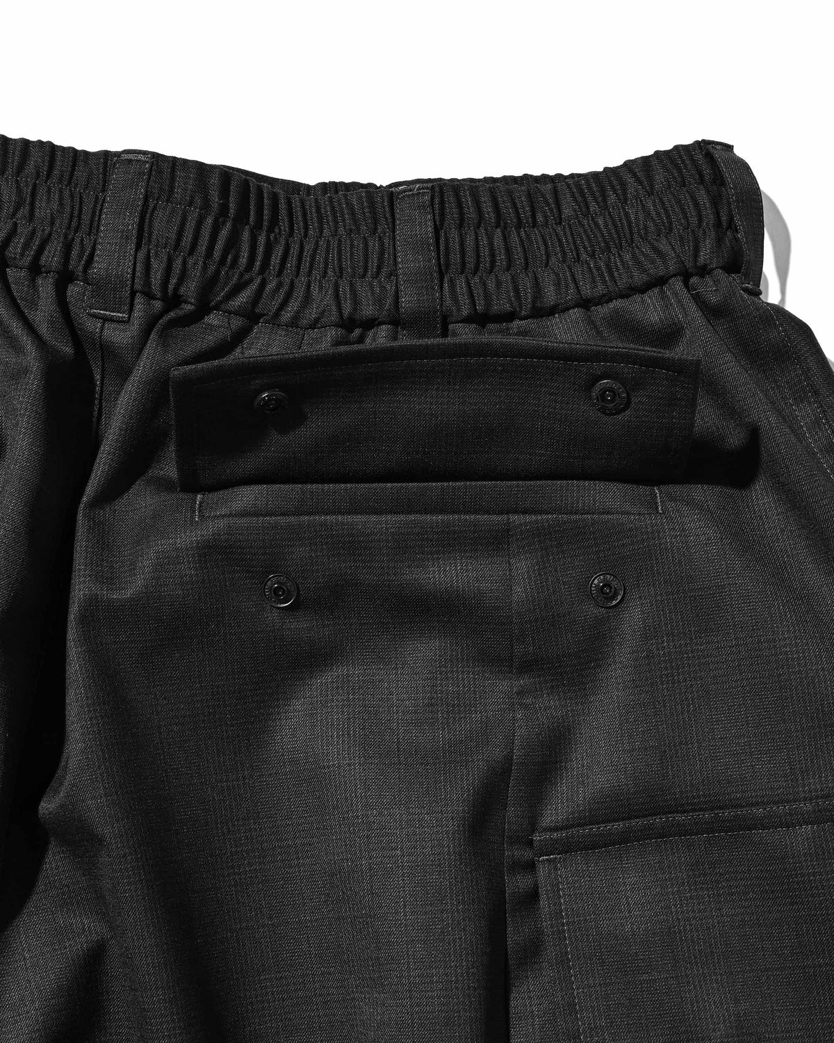 GLEN PLAID WOOL CITY MEGA POCKET BALLOON CARGO HALF PANTS(CHECK)