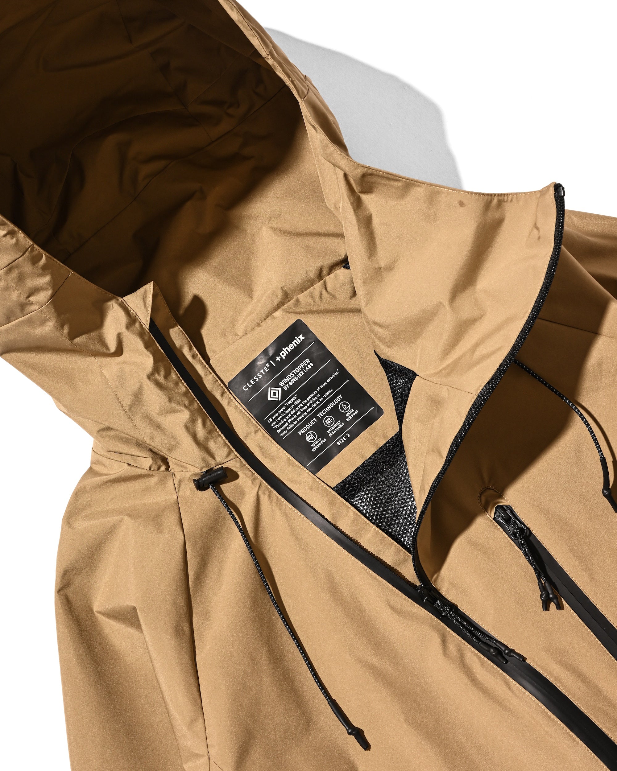 phenix WINDSTOPPER® by GORE-TEX LABS CITY MOUNTAIN JACKET (CAMEL BEIG phenix WINDSTOPPER® by GORE-TEX LABS CITY MOUNTAIN JACKET (CAMEL BEIG