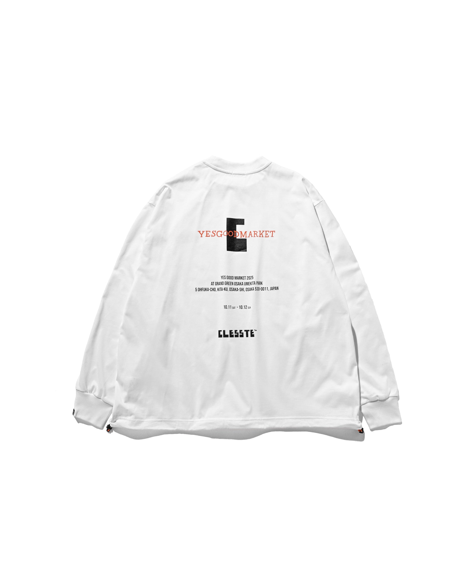 【10.15 WED 20:00- IN STOCK】"C×YGM"STAFF L/S T-SHIRT WITH DRAWSTRINGS (WHITE)