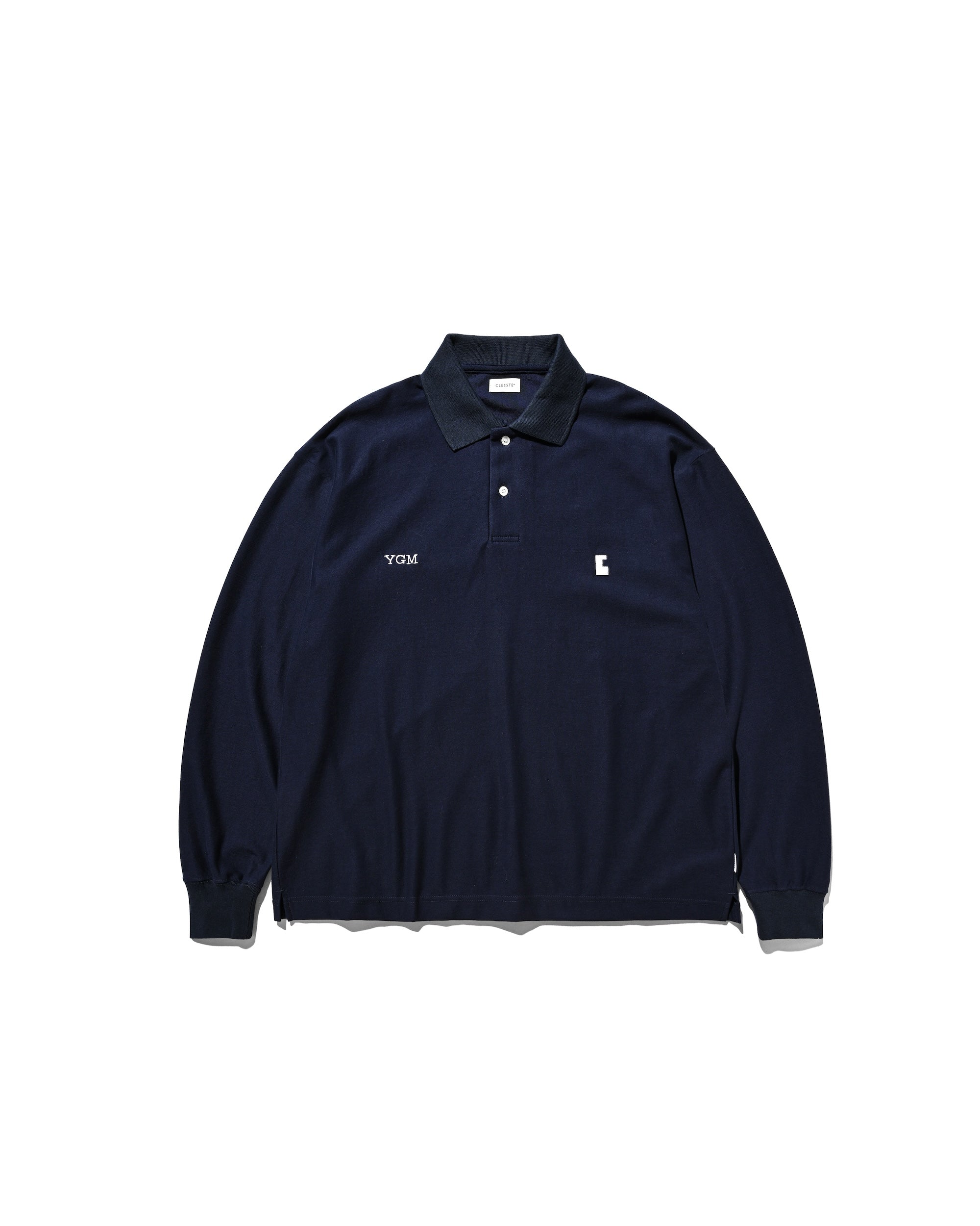 【10.15 WED 20:00- IN STOCK】"C" COTTON CITY L/S POLO SHIRT FOR YGM (NAVY)