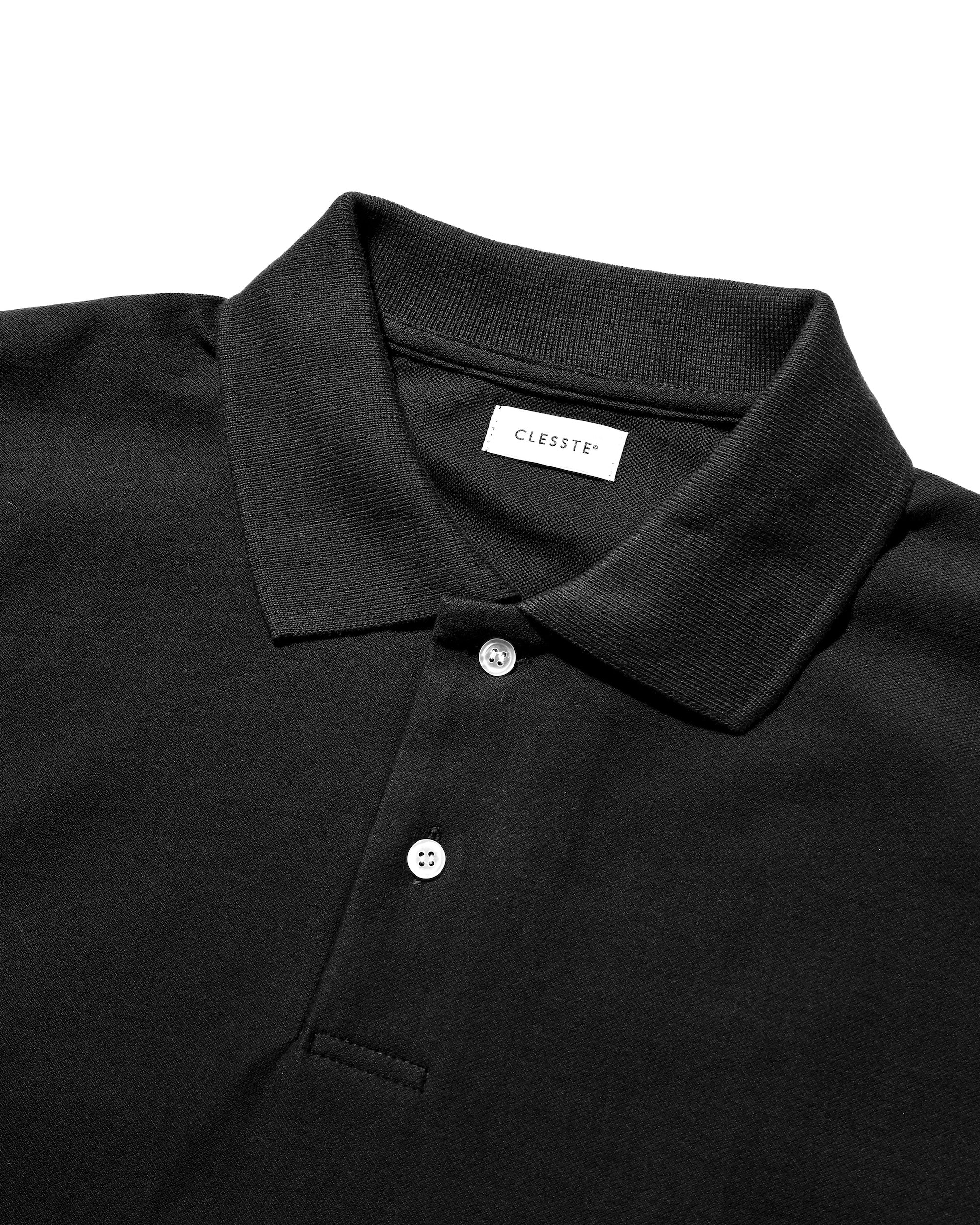 トップス clesste CITY S/S POLO SHIRT (BLACK) ACTIVE CITY S/S DOUBLE COLLAR POLO SHIRT (BLACK×NAVY)