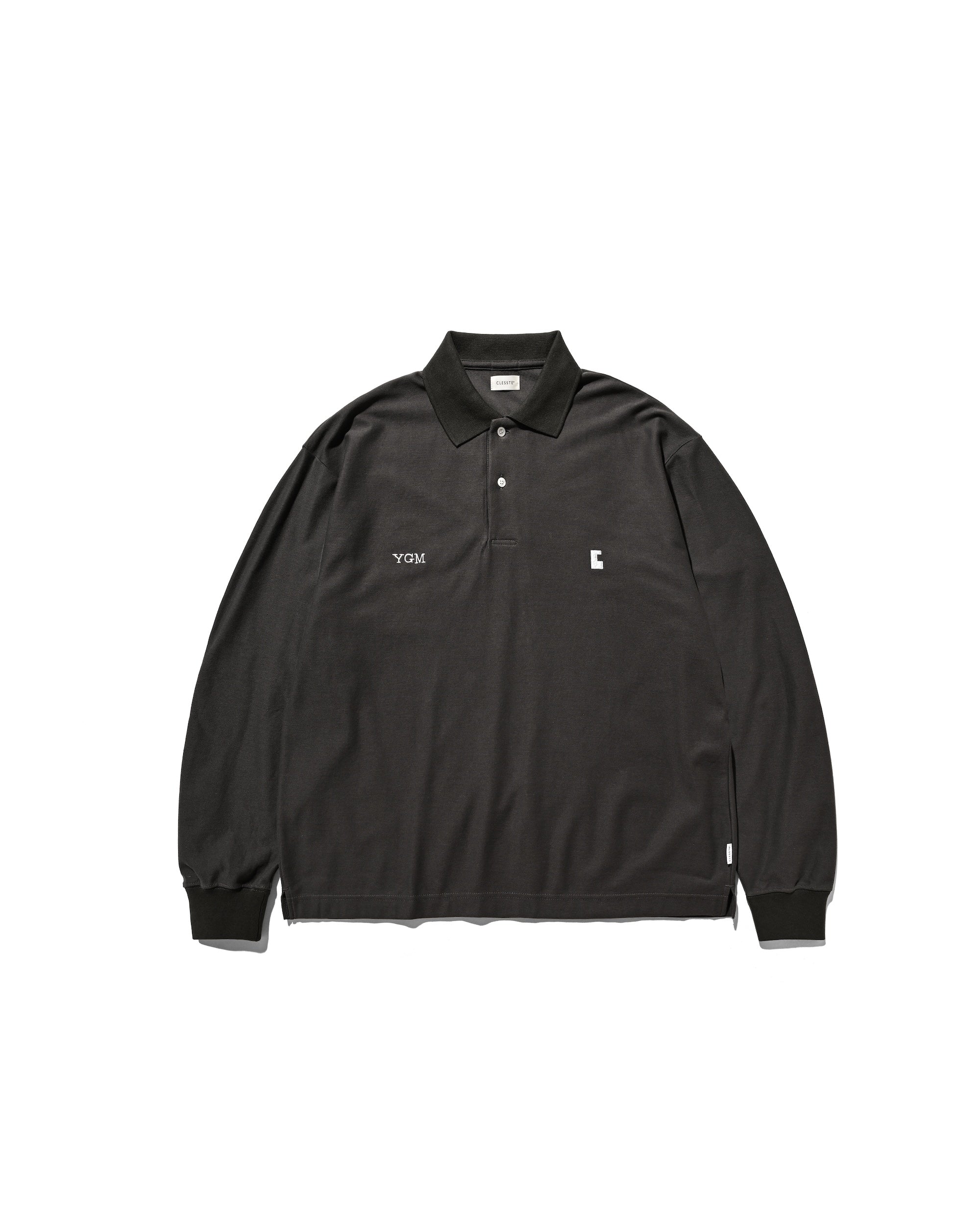【10.15 WED 20:00- IN STOCK】"C" COTTON CITY L/S POLO SHIRT FOR YGM (CHARCOAL)