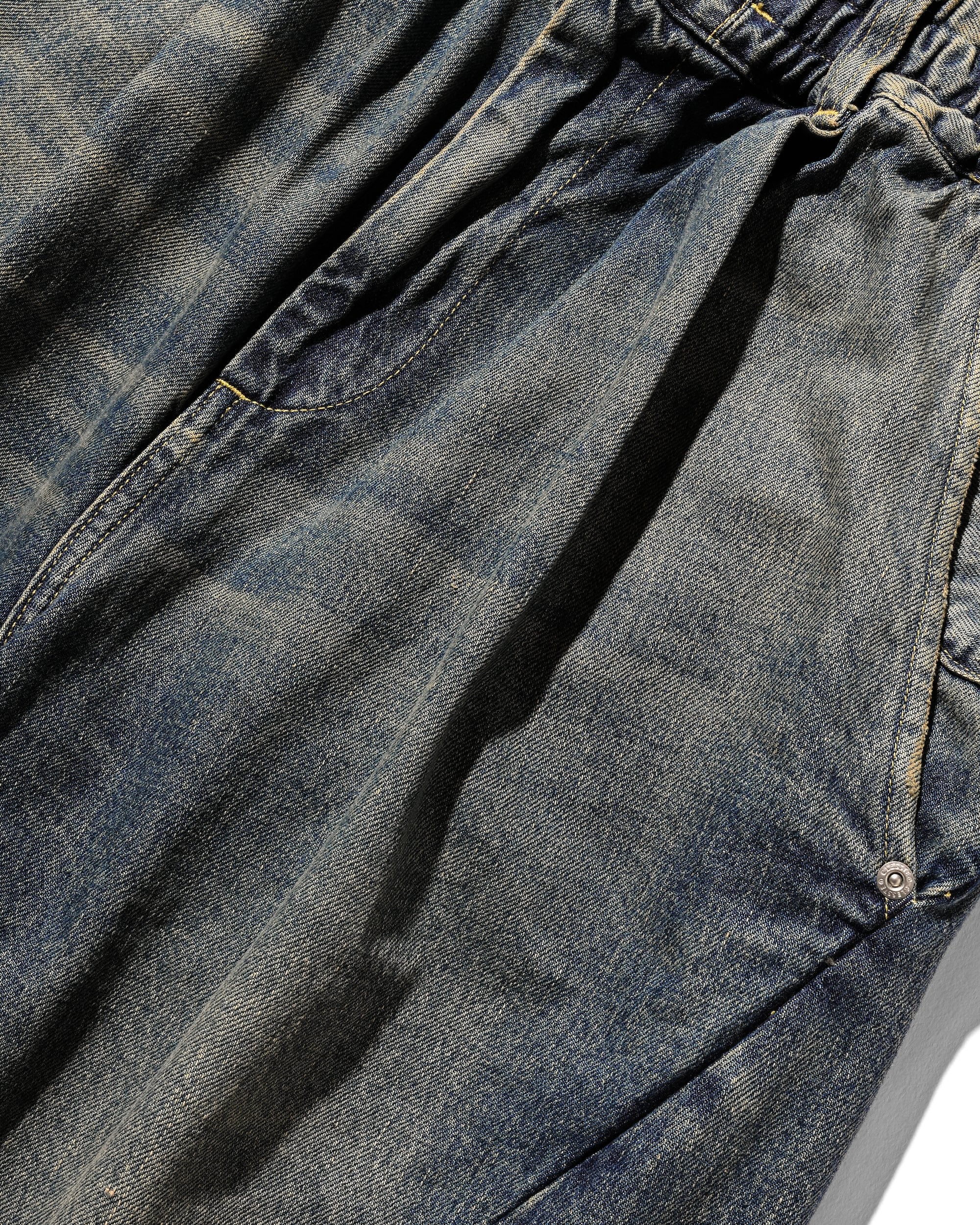 【10.22 WED 20:00- IN STOCK】VINTAGE DYED SELVEDGE DENIM MASSIVE TWISTED PANTS (VINTAGE INDIGO)