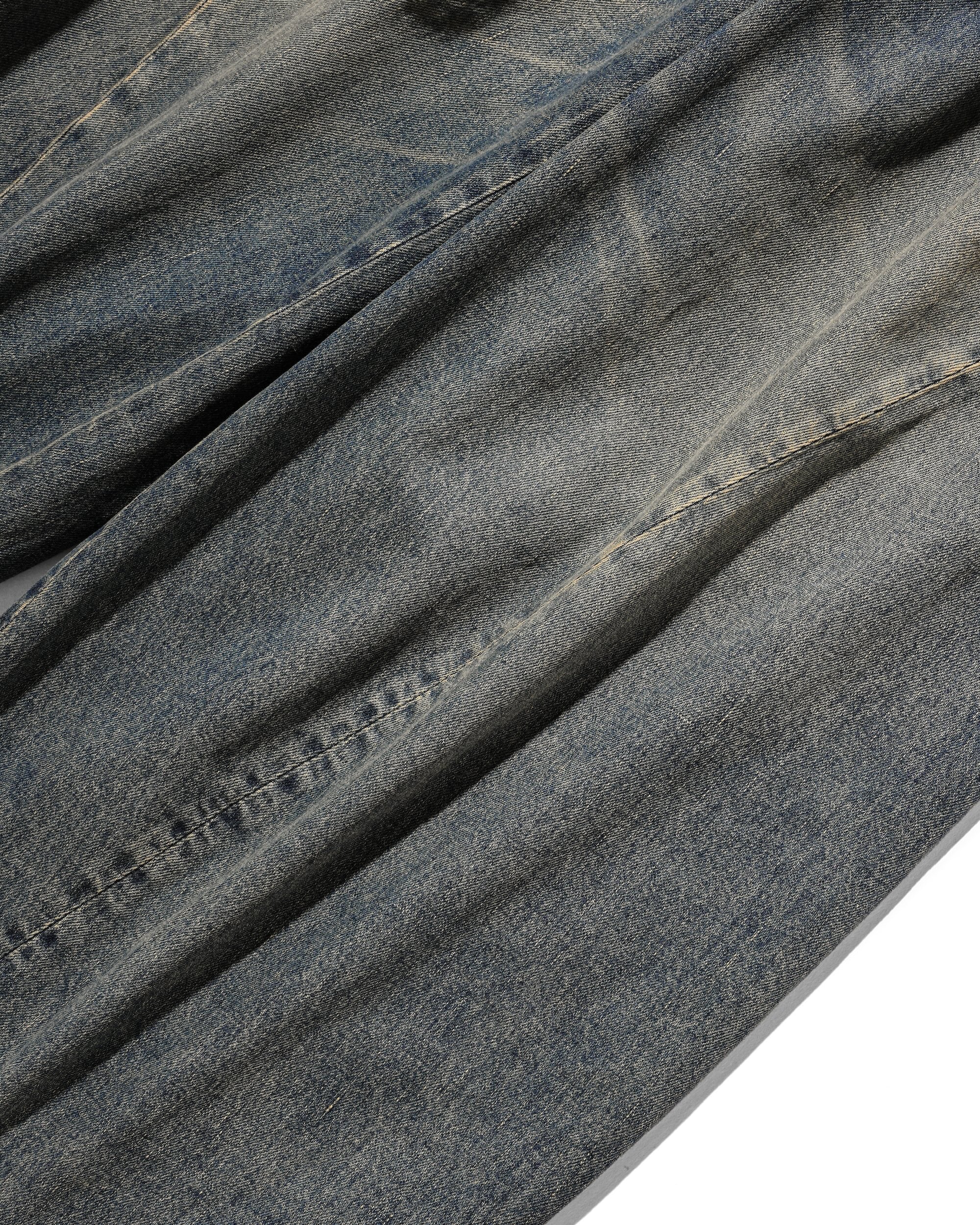 【10.22 WED 20:00- IN STOCK】VINTAGE DYED SELVEDGE DENIM MASSIVE TWISTED PANTS (VINTAGE INDIGO)