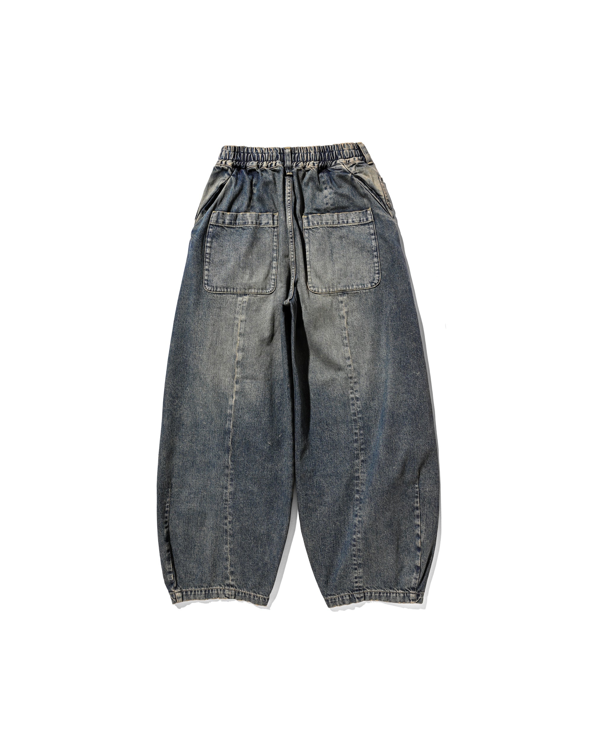 【10.22 WED 20:00- IN STOCK】VINTAGE DYED SELVEDGE DENIM MASSIVE TWISTED PANTS (VINTAGE INDIGO)