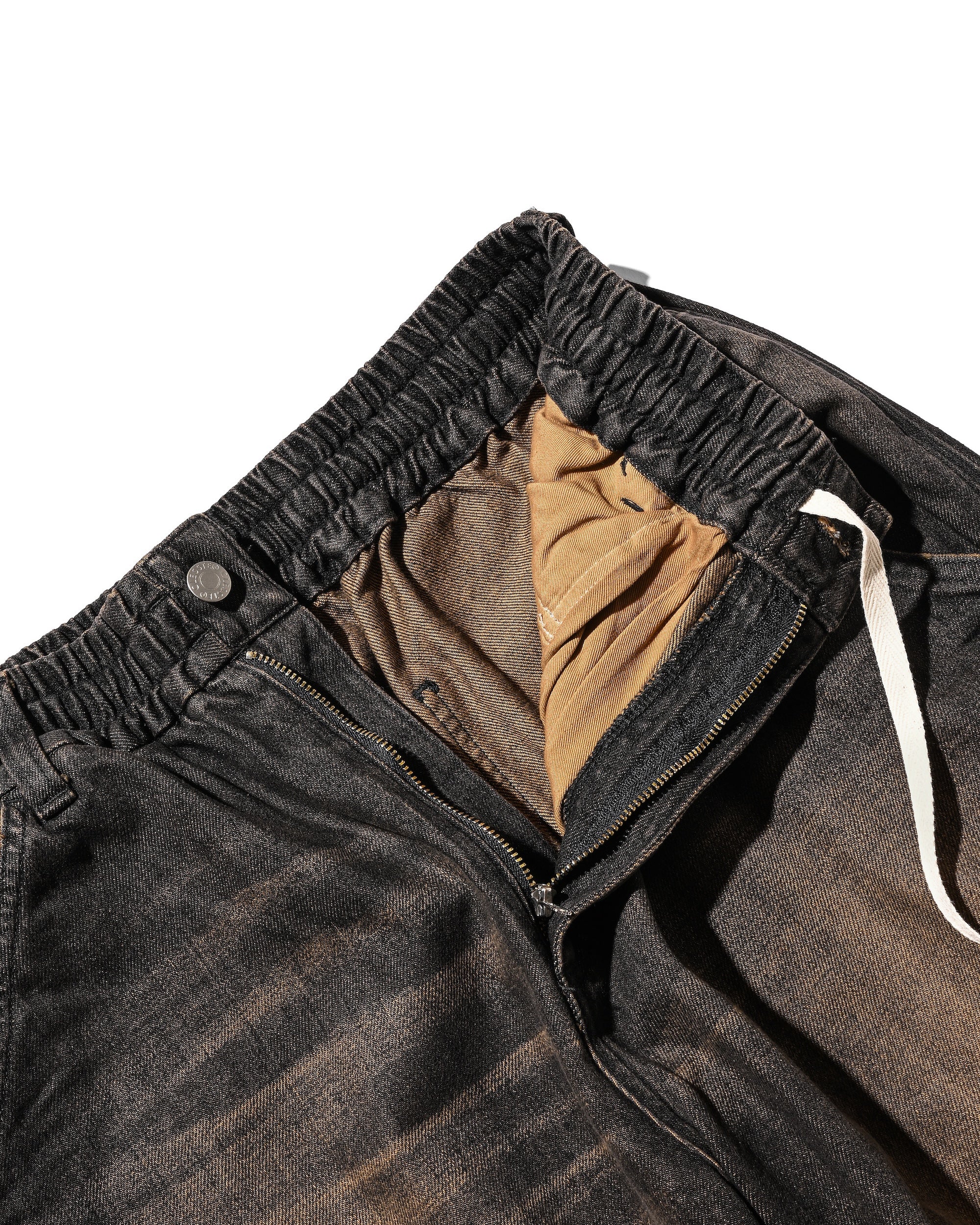 【11.5 WED 20:00- IN STOCK】VINTAGE DYED SELVEDGE DENIM WORKER PANTS (VINTAGE BLACK)