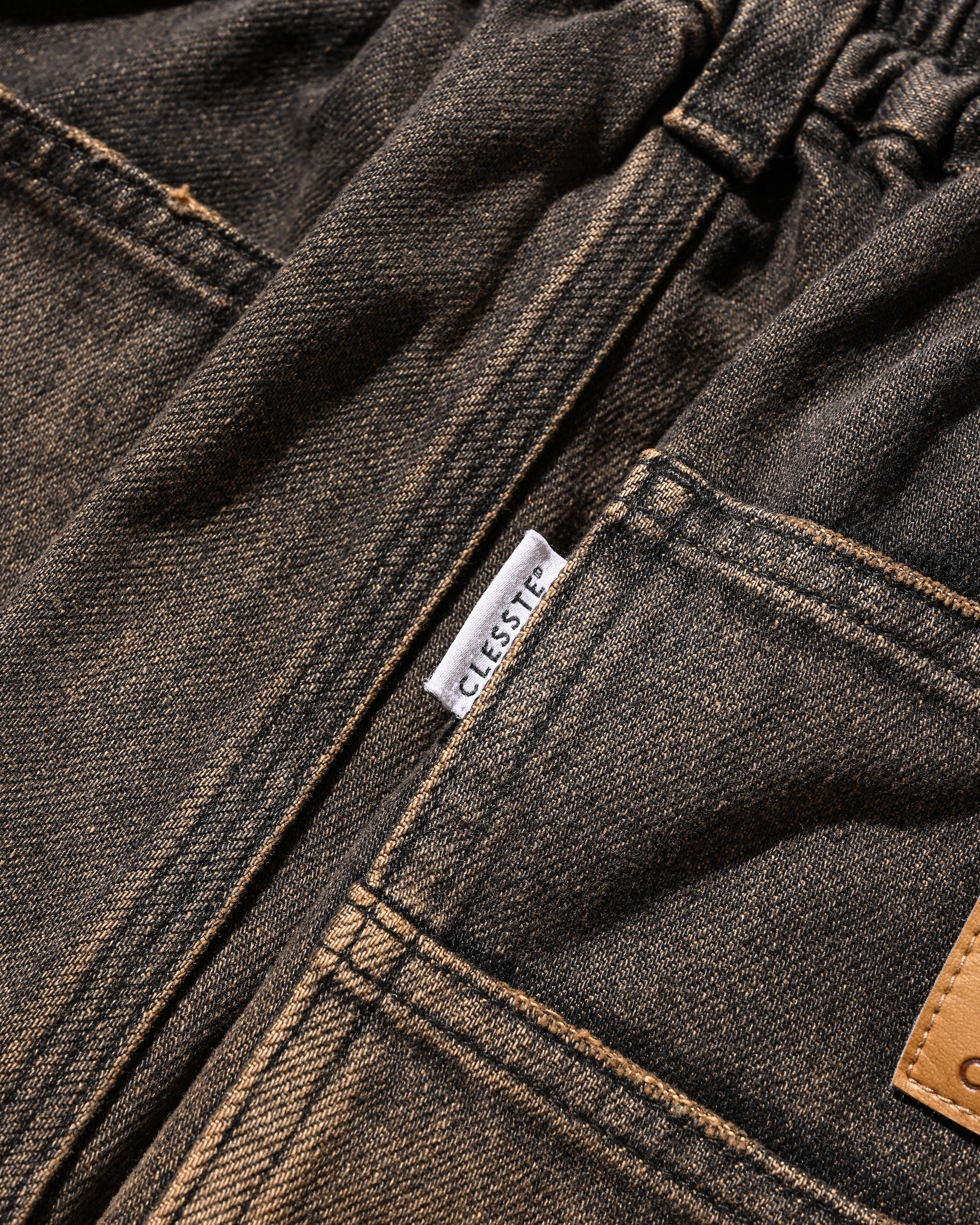 【11.5 WED 20:00- IN STOCK】VINTAGE DYED SELVEDGE DENIM WORKER PANTS (VINTAGE BLACK)