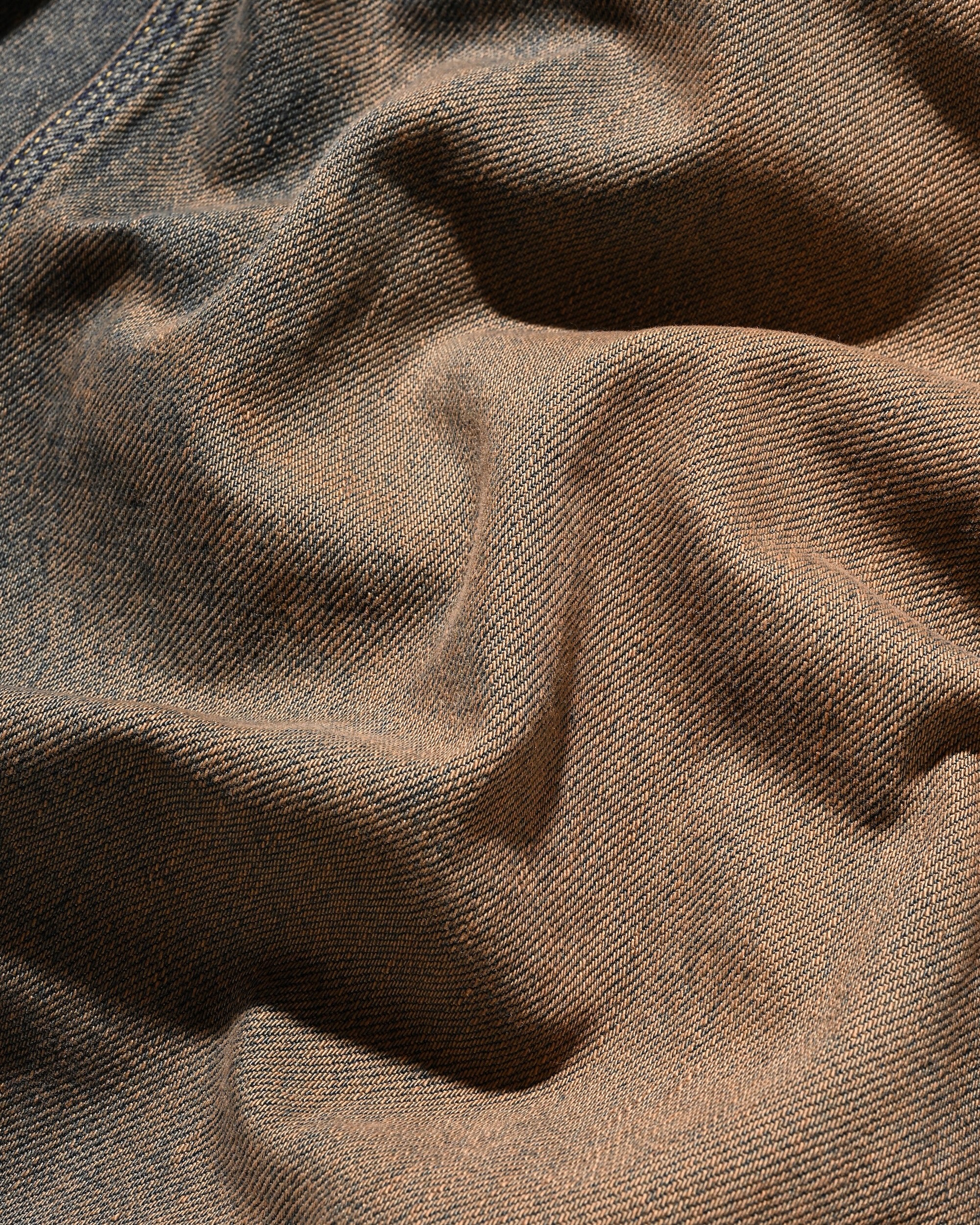 【11.5 WED 20:00- IN STOCK】VINTAGE DYED SELVEDGE DENIM WORKER PANTS (VINTAGE BROWN)