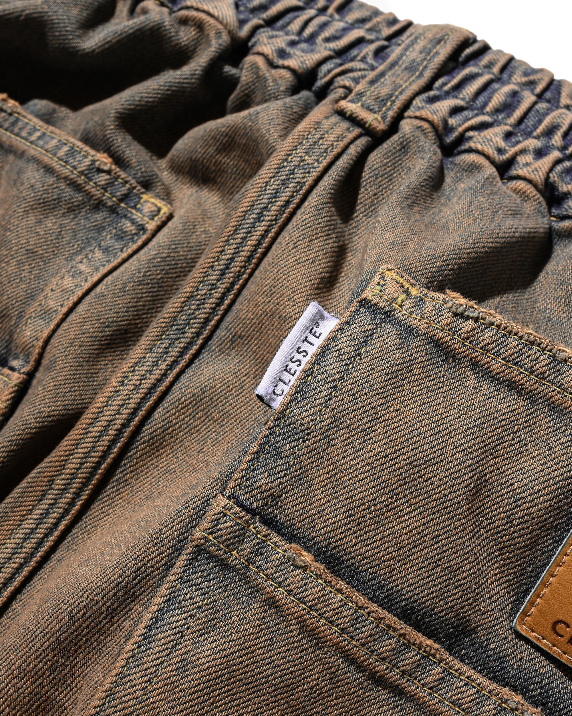 11.5 WED 20:00- IN STOCK】VINTAGE DYED SELVEDGE DENIM WORKER PANTS (VI