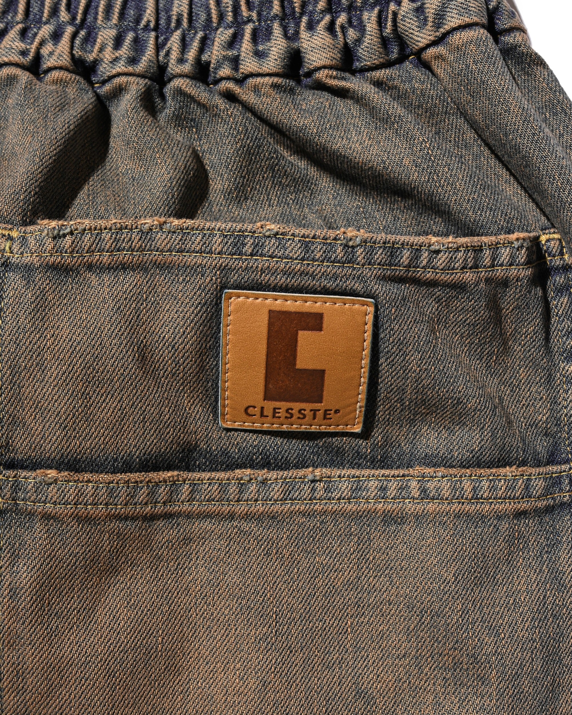 【11.5 WED 20:00- IN STOCK】VINTAGE DYED SELVEDGE DENIM WORKER PANTS (VINTAGE BROWN)