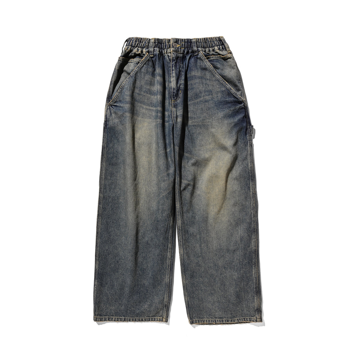 VINTAGE DYED SELVEDGE DENIM WORKER PANTS (VINTAGE INDIGO)