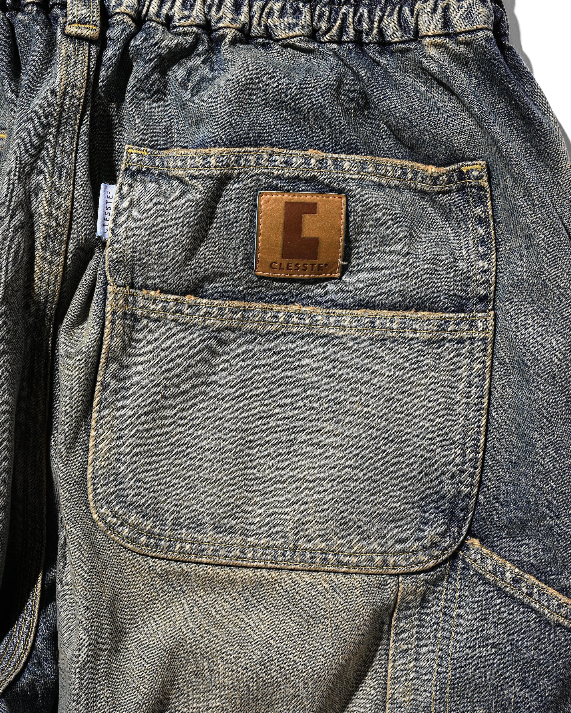 【11.5 WED 20:00- IN STOCK】VINTAGE DYED SELVEDGE DENIM WORKER PANTS (VINTAGE INDIGO)