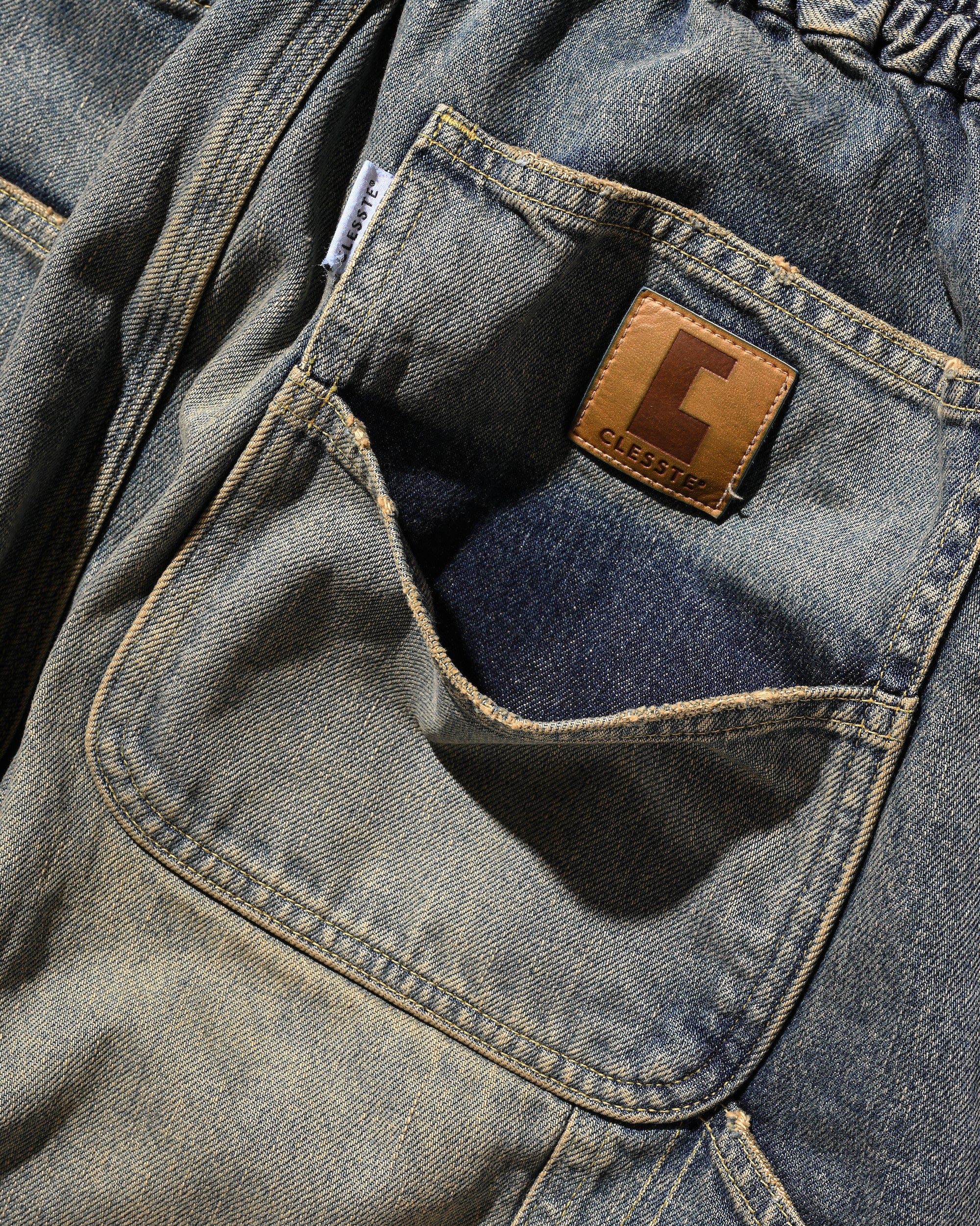 【11.5 WED 20:00- IN STOCK】VINTAGE DYED SELVEDGE DENIM WORKER PANTS (VINTAGE INDIGO)
