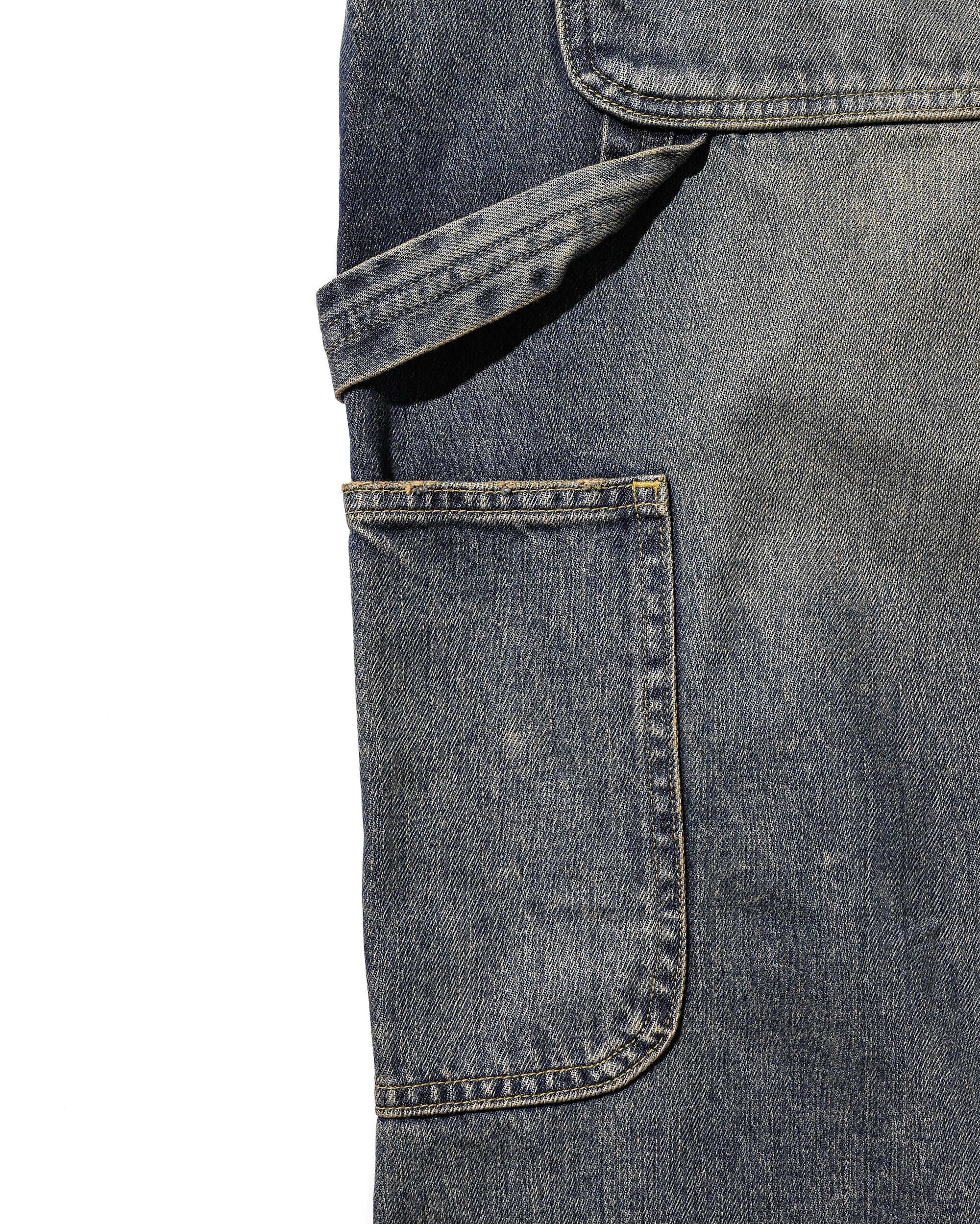 【11.5 WED 20:00- IN STOCK】VINTAGE DYED SELVEDGE DENIM WORKER PANTS (VINTAGE INDIGO)