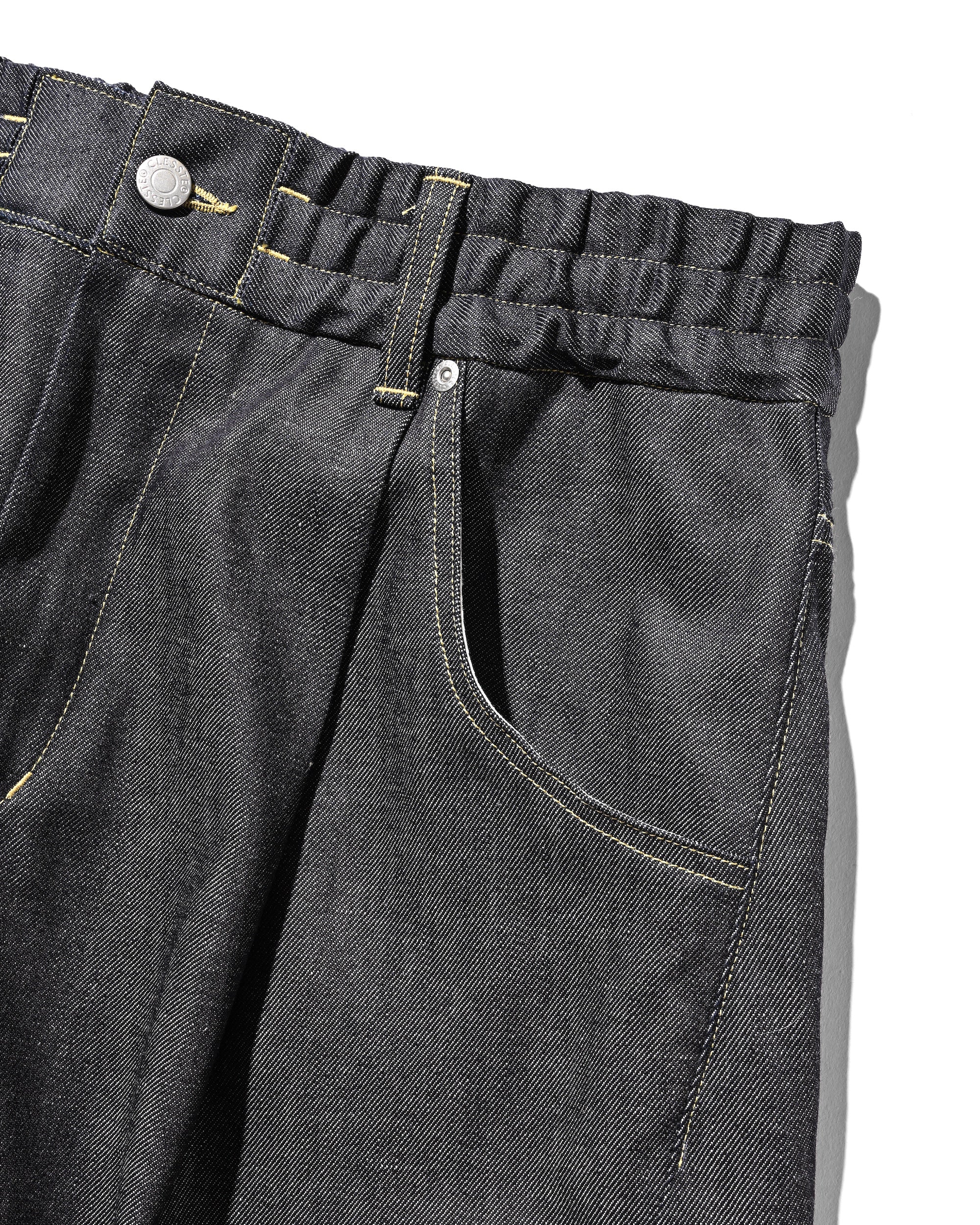 SELVEDGE DENIM CITY BAGGY HALF PANTS (RIGID INDIGO)