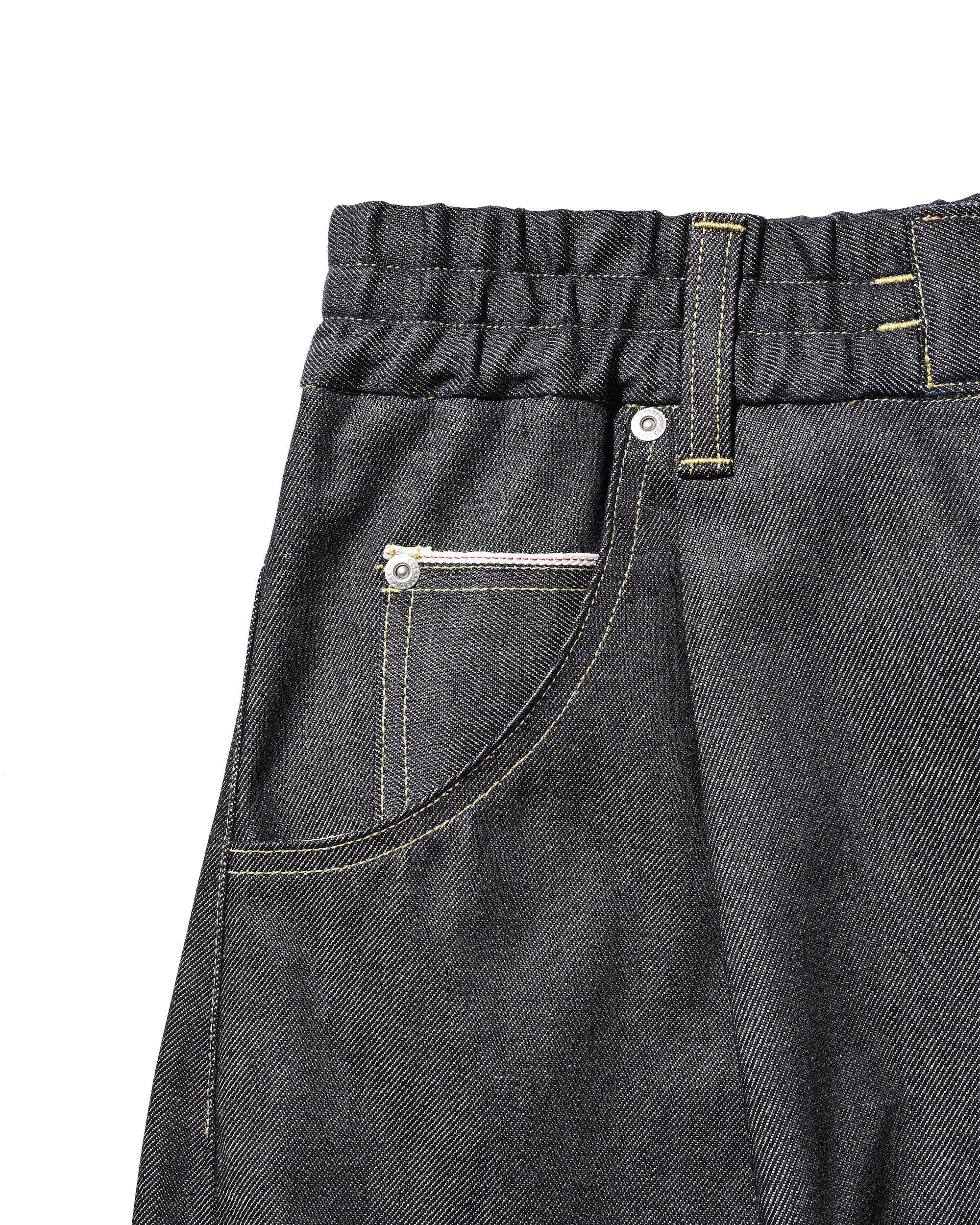 SELVEDGE DENIM CITY BAGGY HALF PANTS (RIGID INDIGO)
