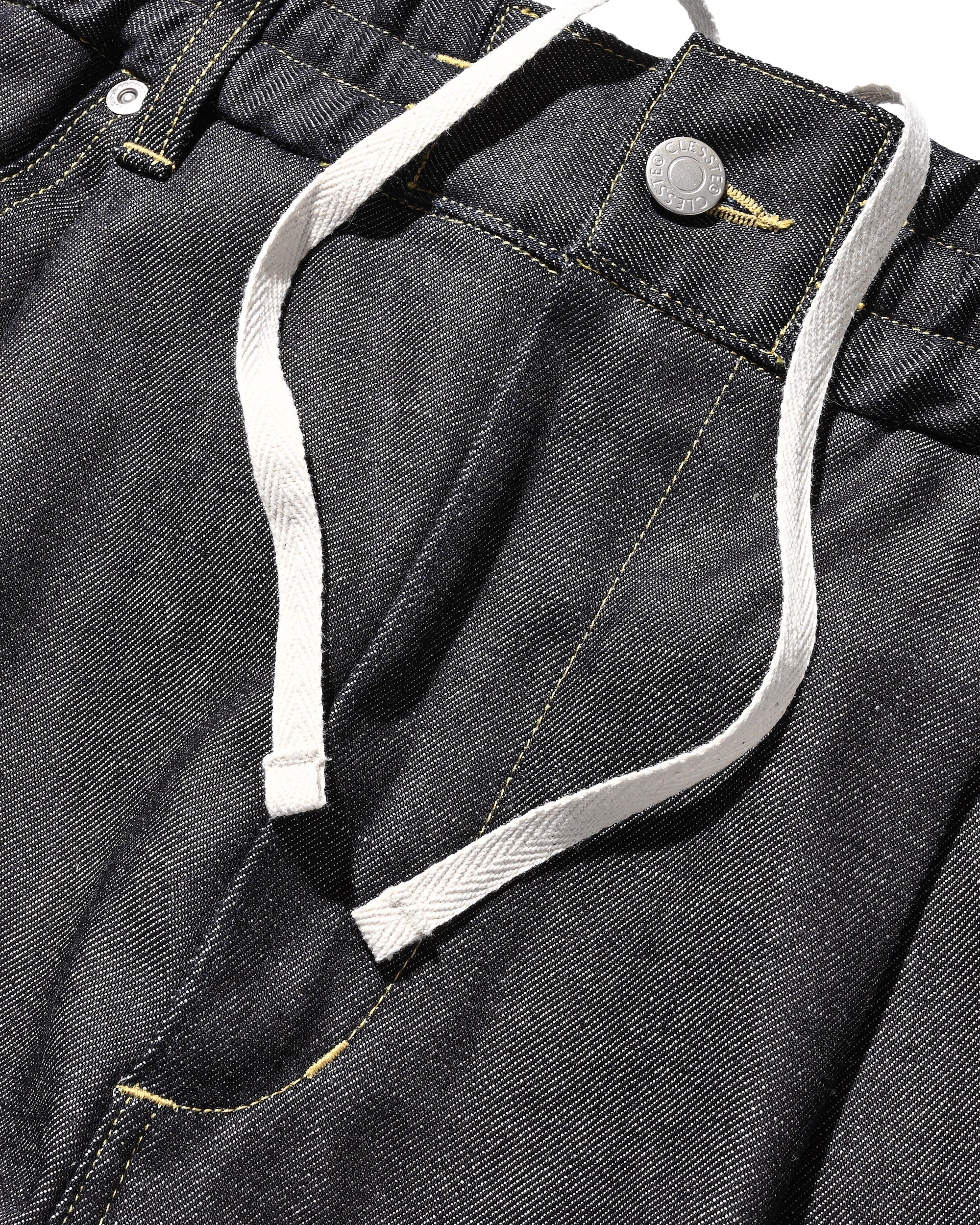 SELVEDGE DENIM CITY BAGGY HALF PANTS (RIGID INDIGO)