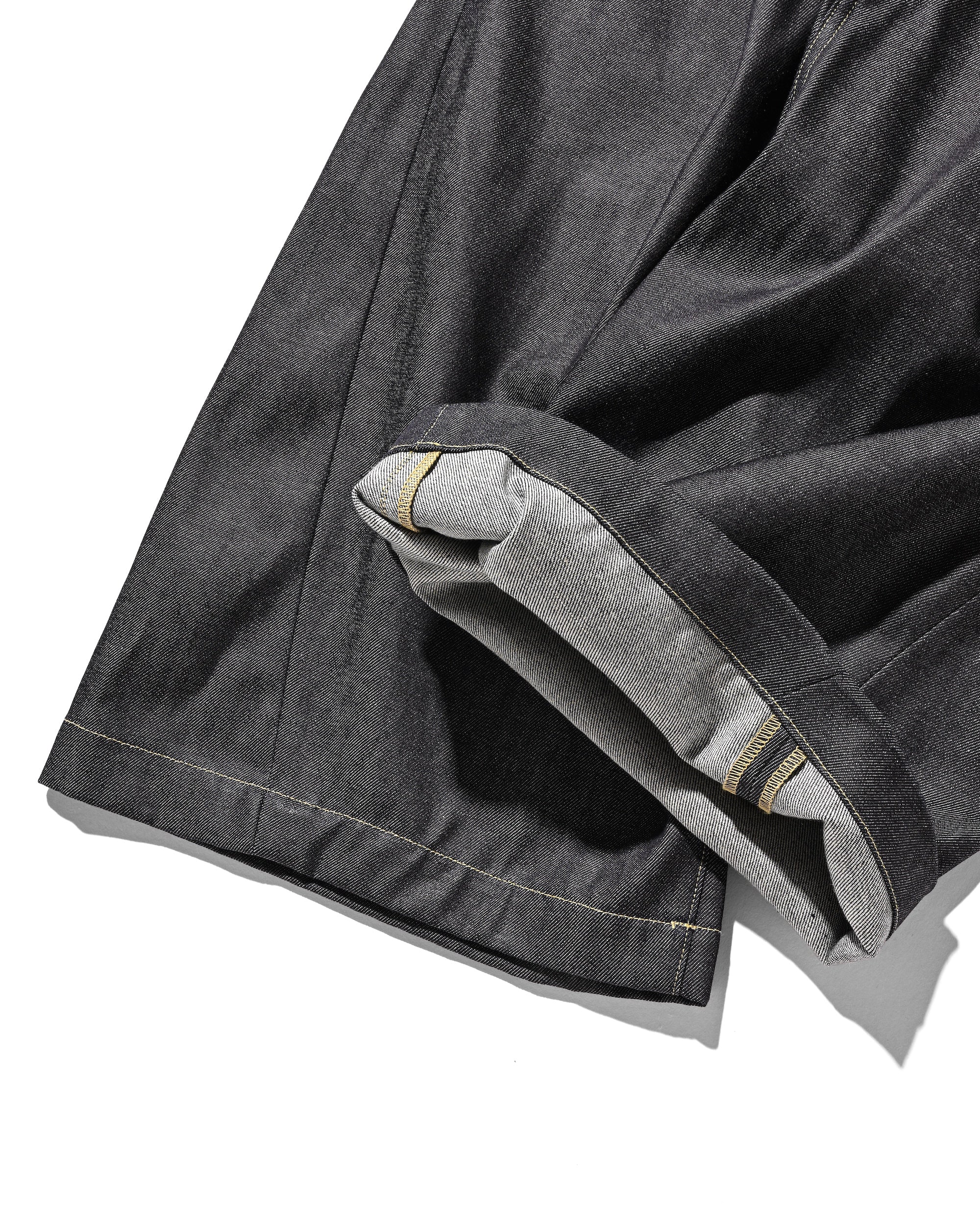 SELVEDGE DENIM CITY BAGGY HALF PANTS (RIGID INDIGO)
